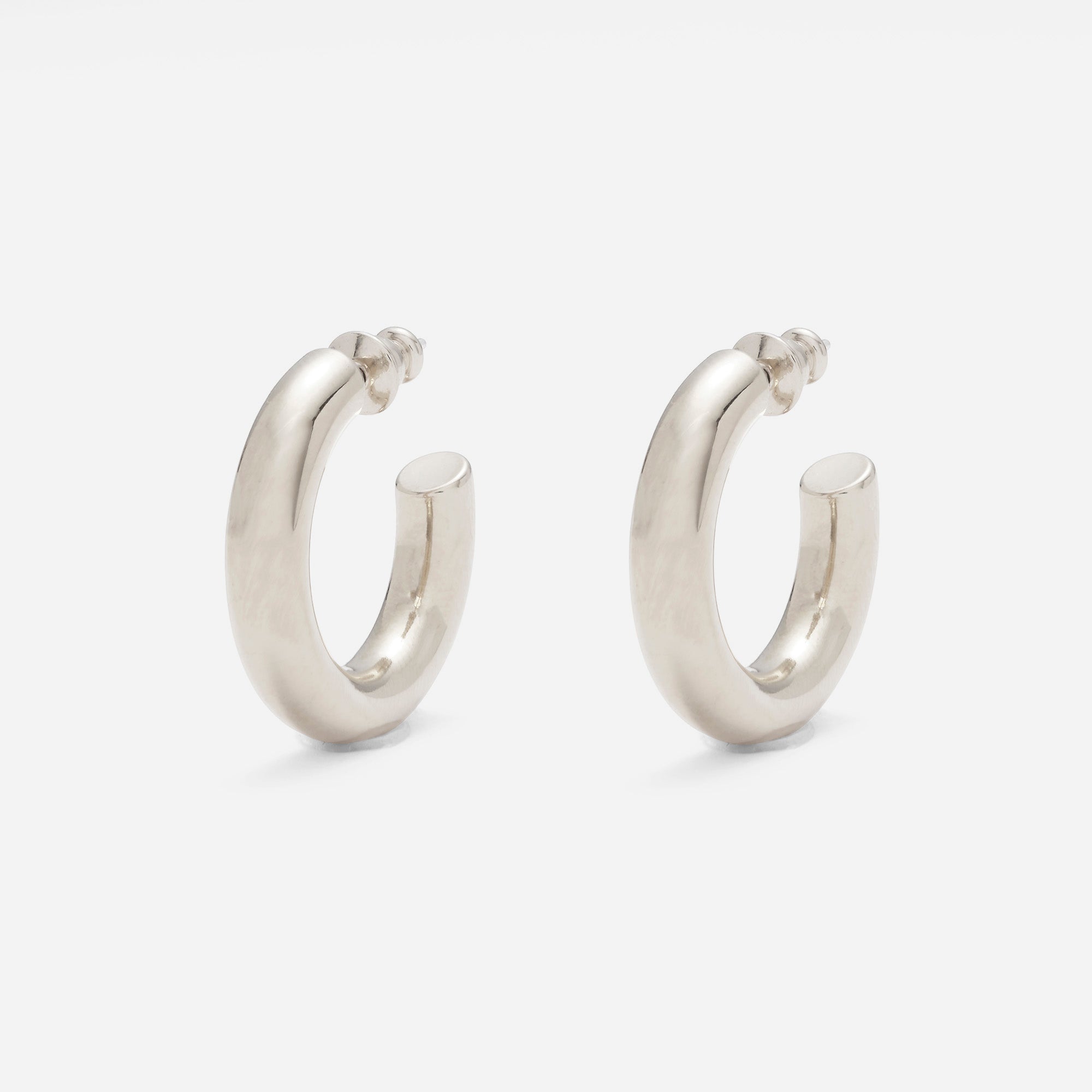 Hollow Hoop Earrings Sterling shops Silver