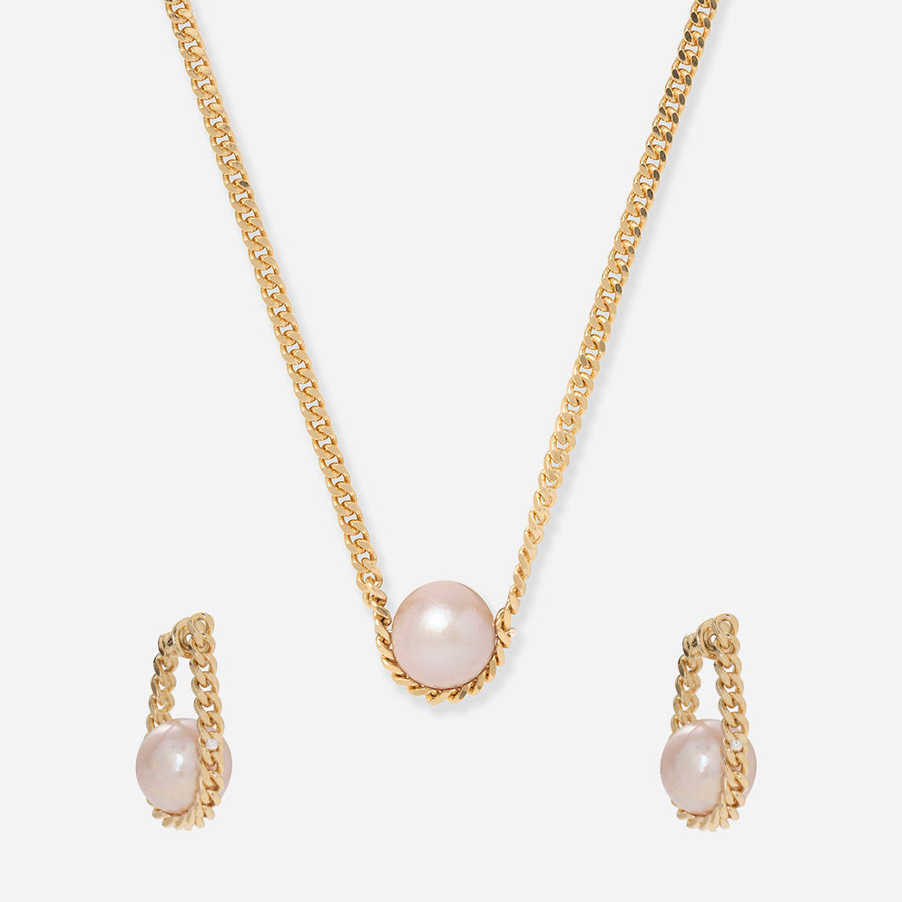 Pearl Cradle Set in Gold