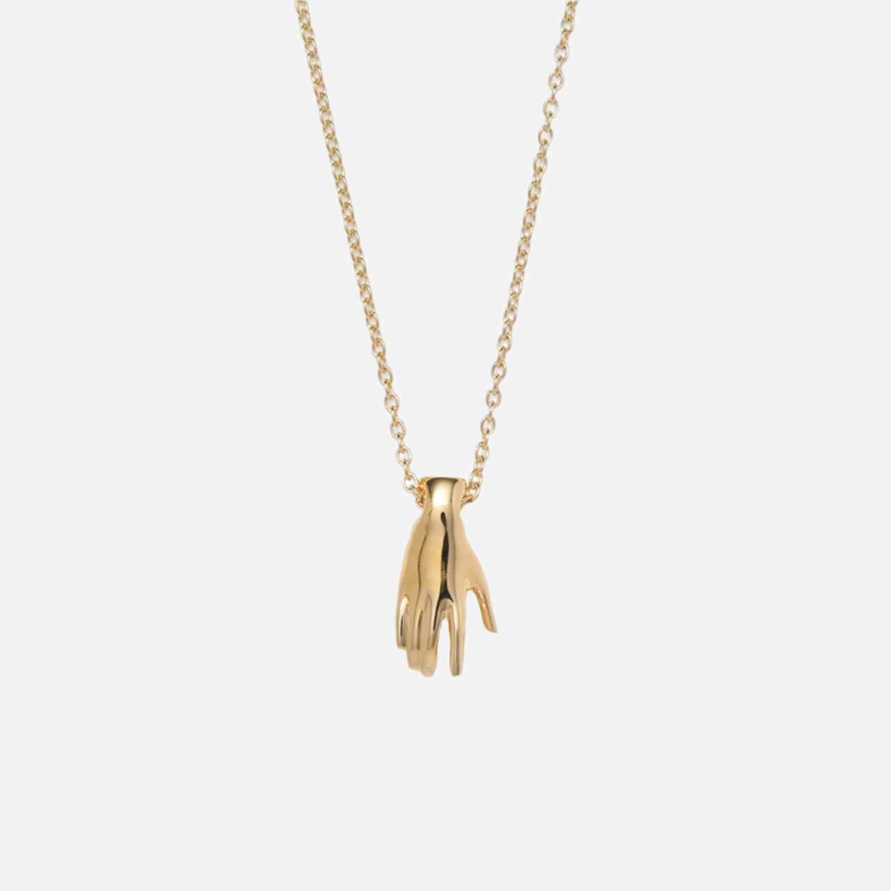 Hand Necklace in Gold