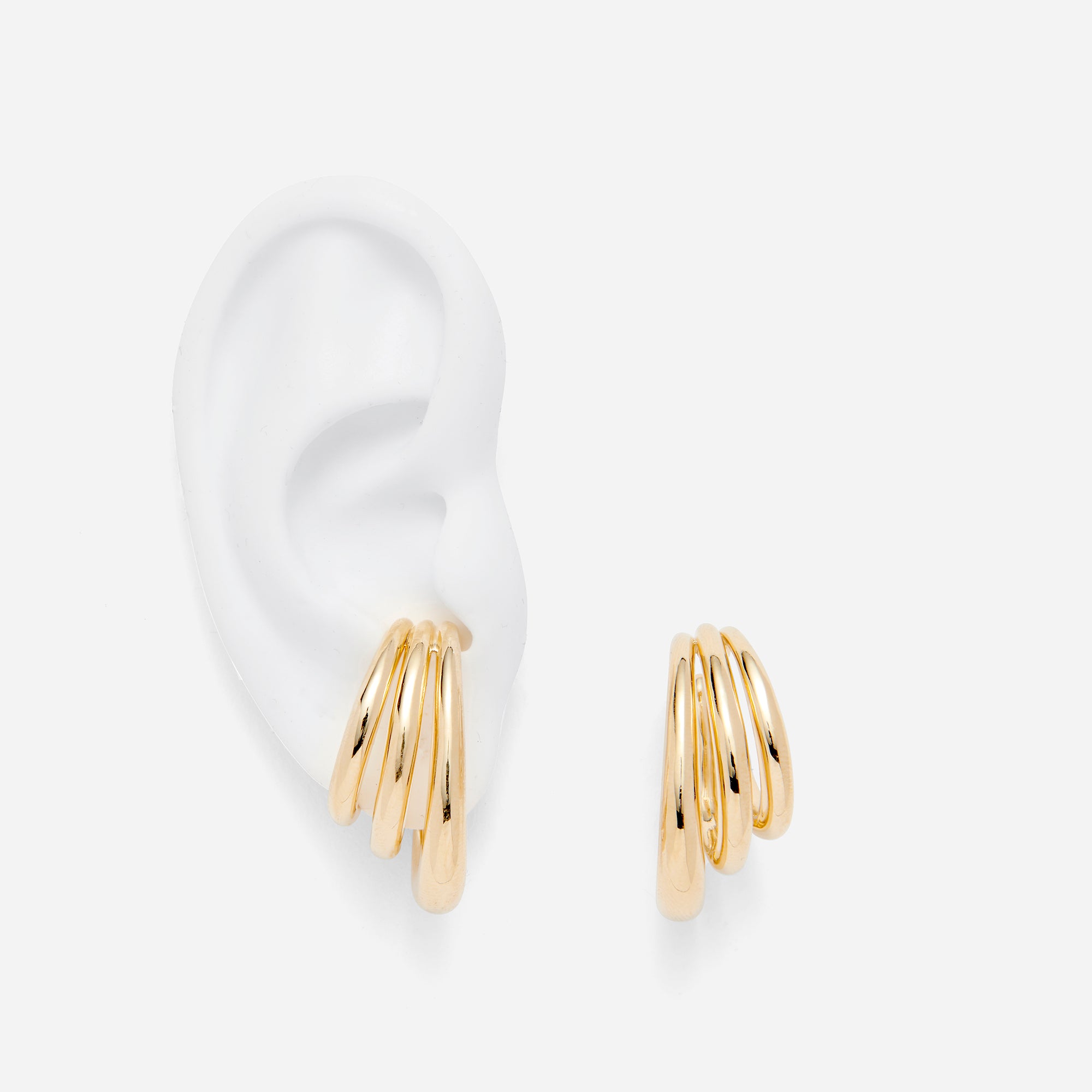 Triple Lair Ear Cuff in Gold