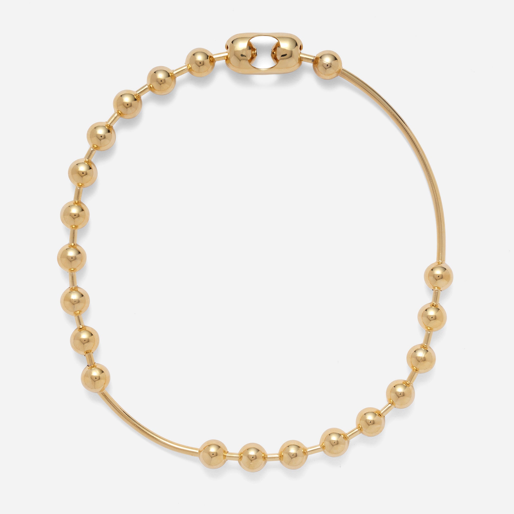 Ball Bar Chain Necklace Gold