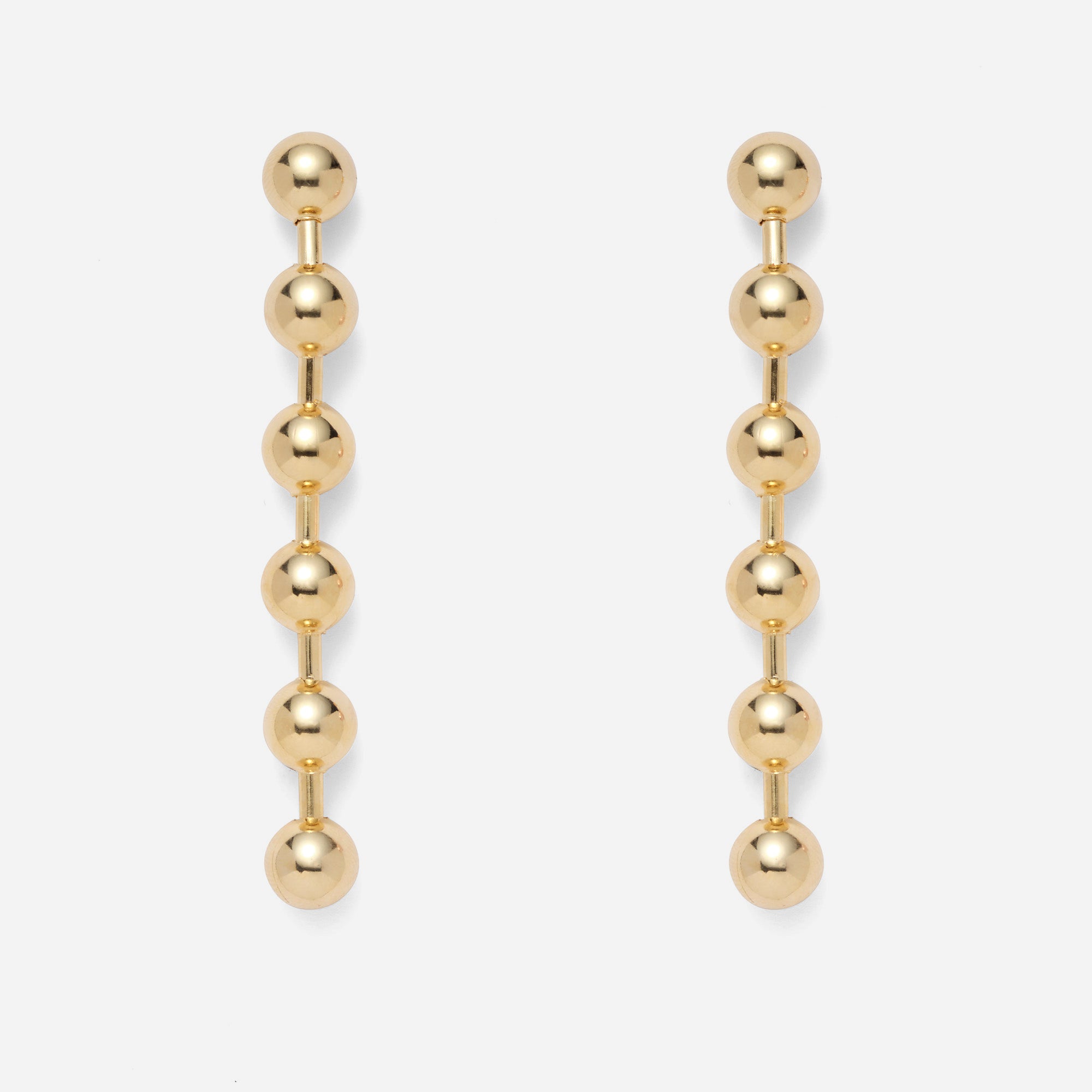 Ball Chain Earrings in Gold