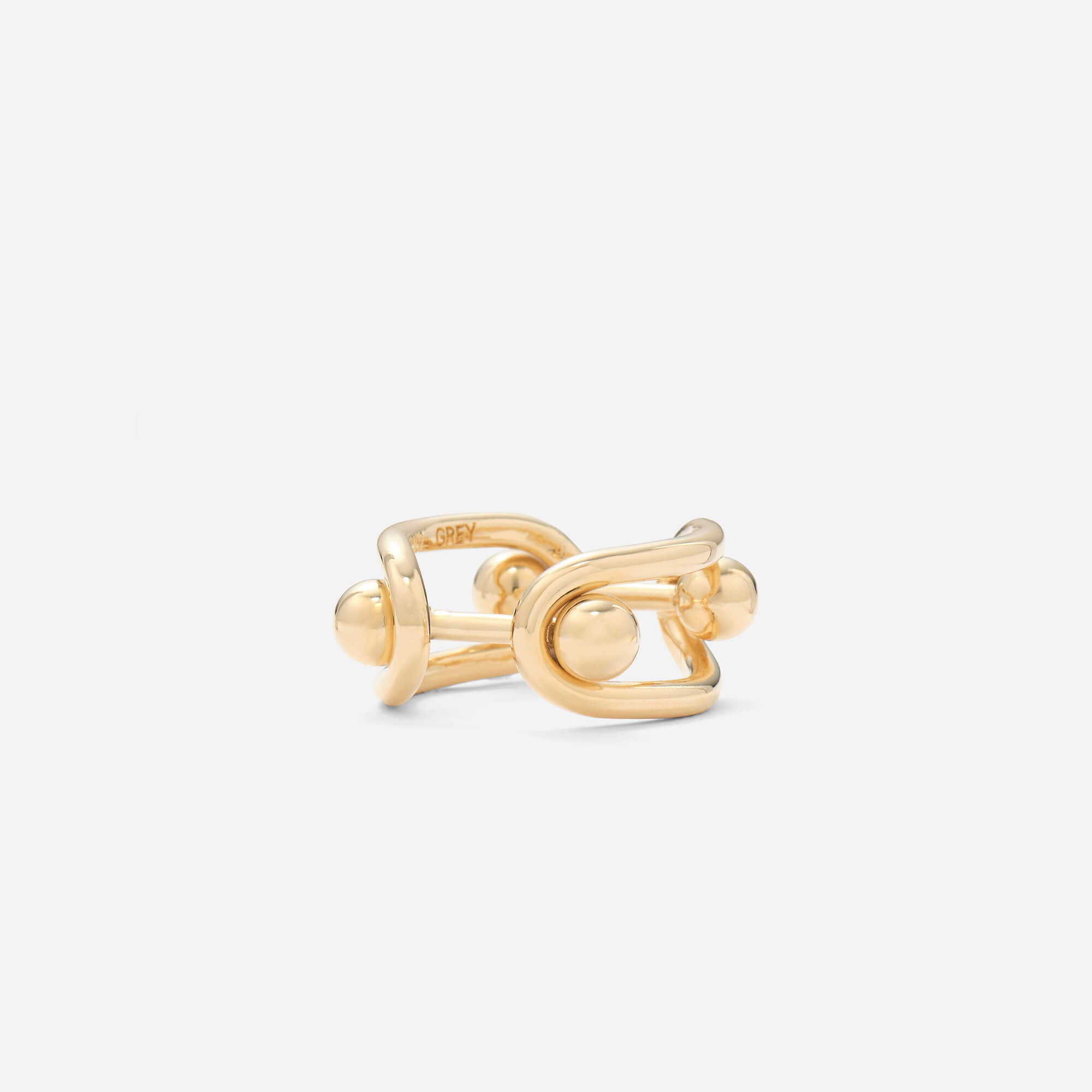 Barbell Link Ring in Gold