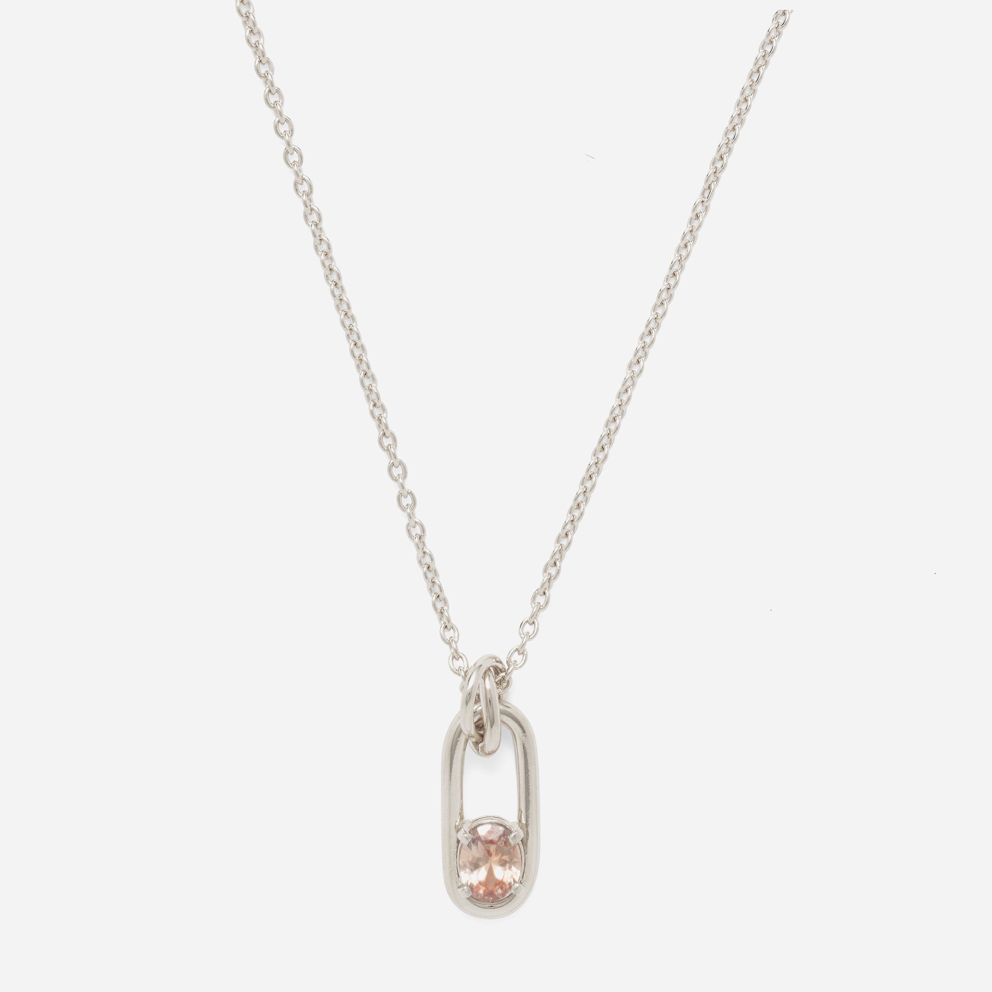 Gem Link Necklace in Silver