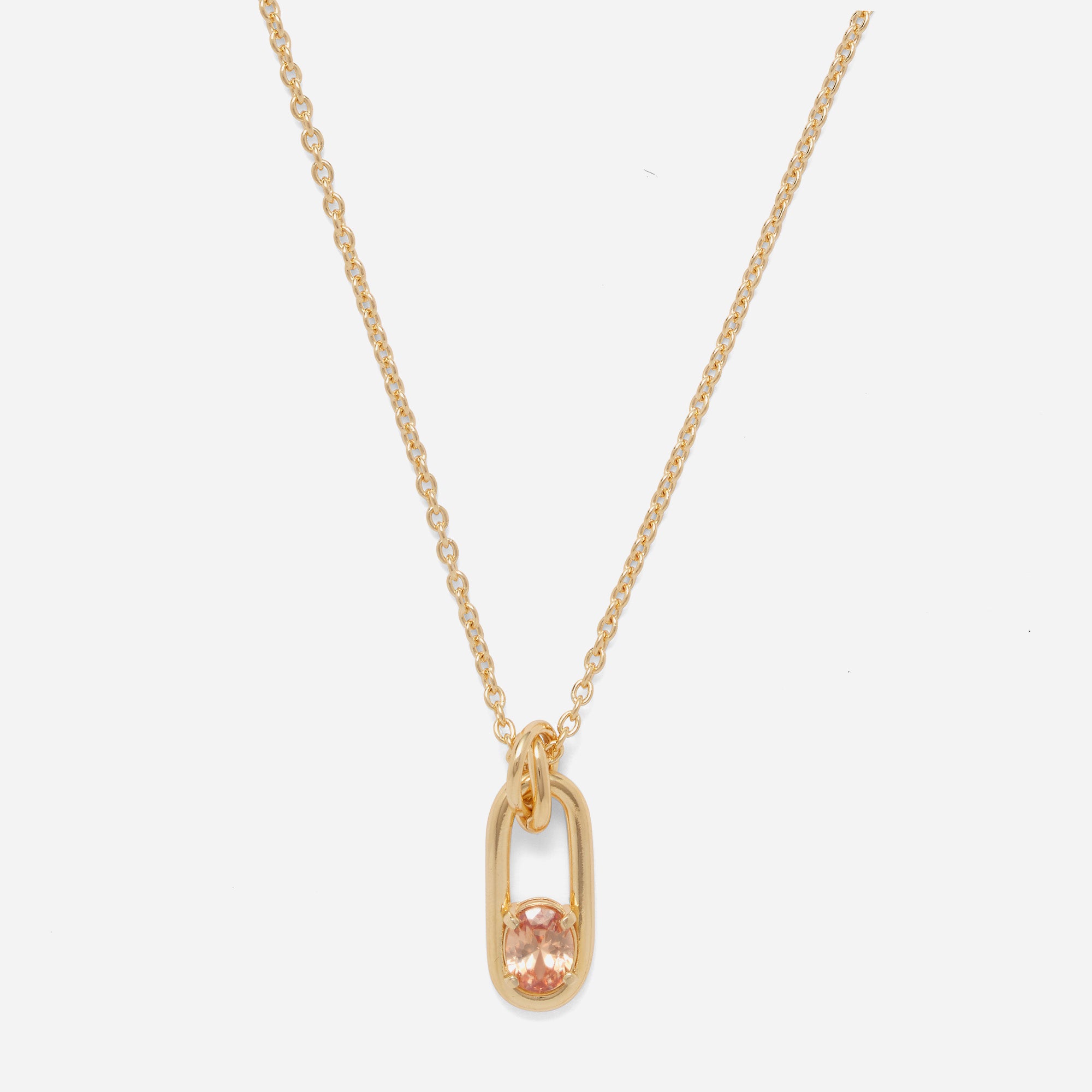 Gem Link Necklace in Gold