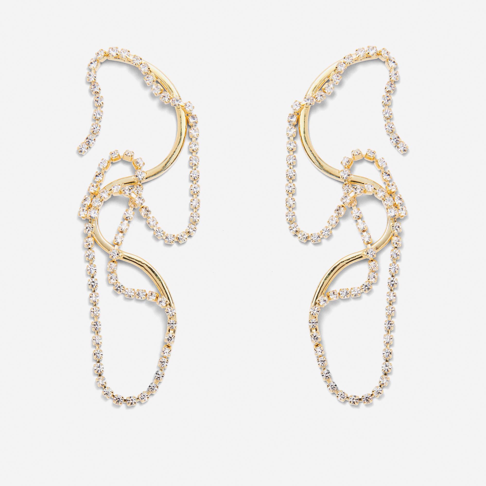 Scribble Earrings in Gold