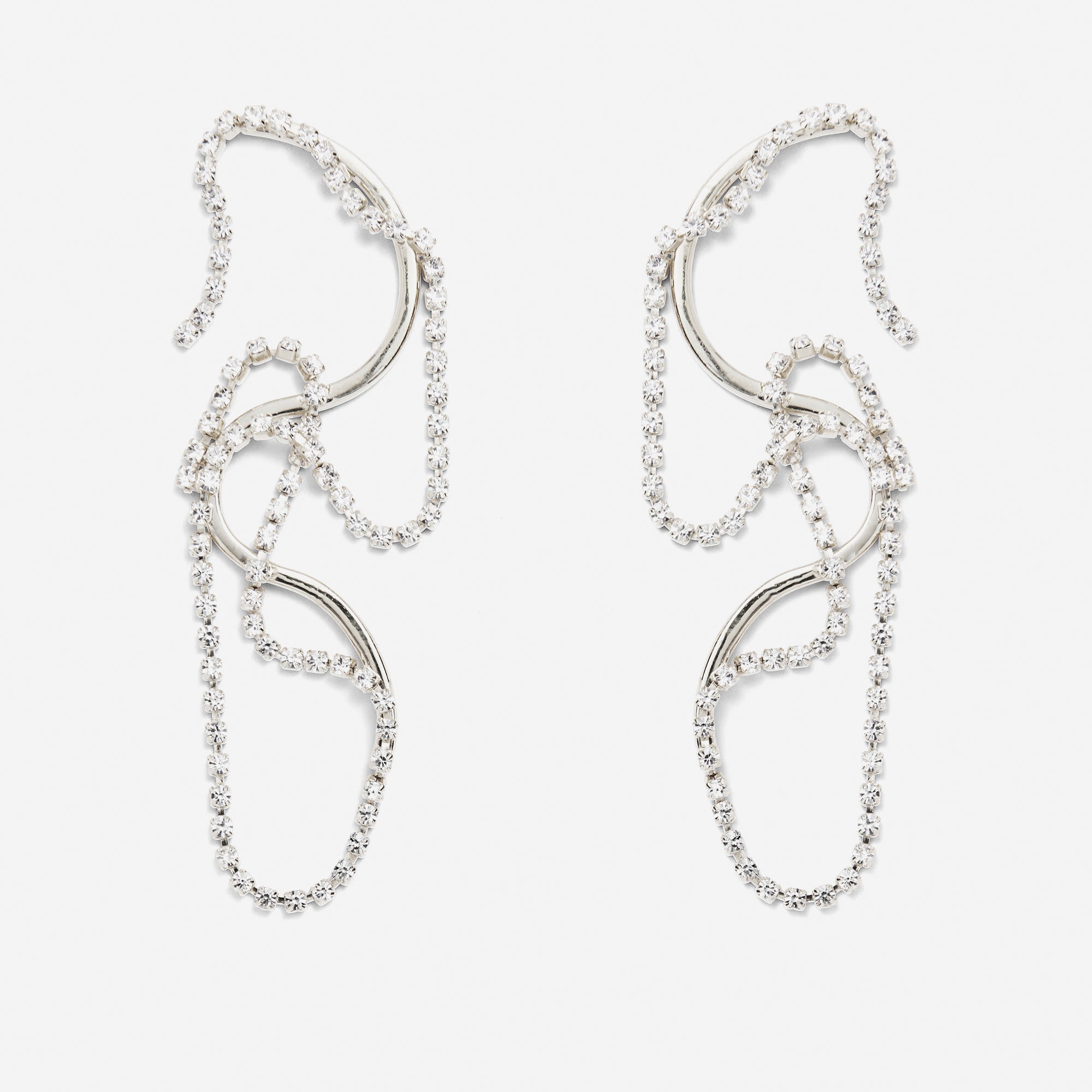 Scribble Earrings in Silver