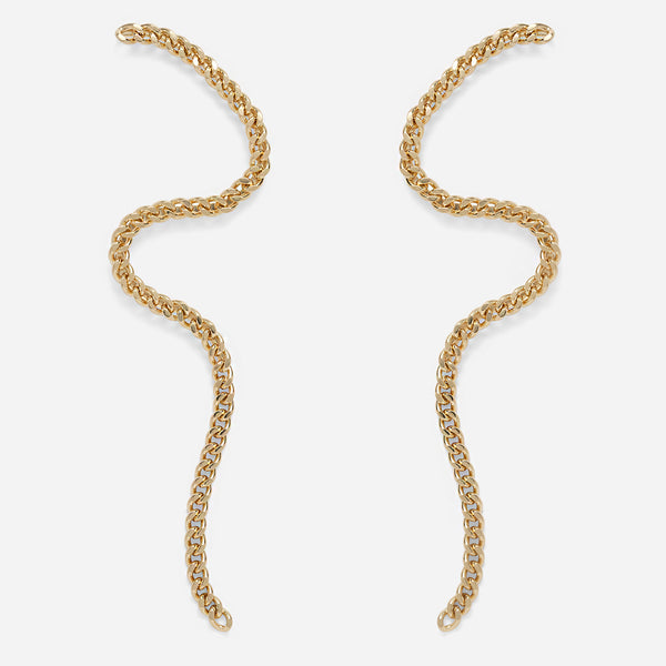 Zoë Chicco 14k Gold Prong Diamond Double Stud Chain Earring – ZOË CHICCO