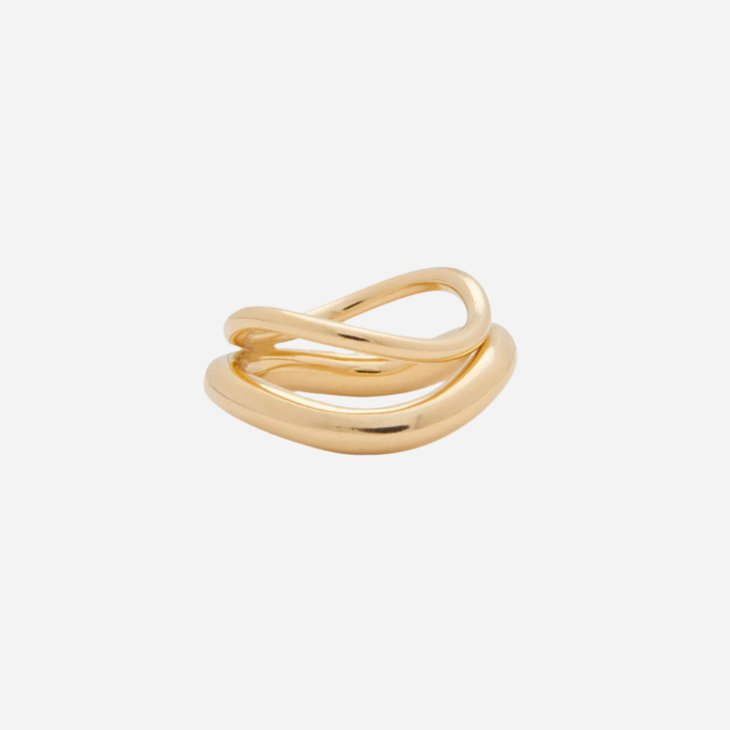 Wave Ring Duo in Gold