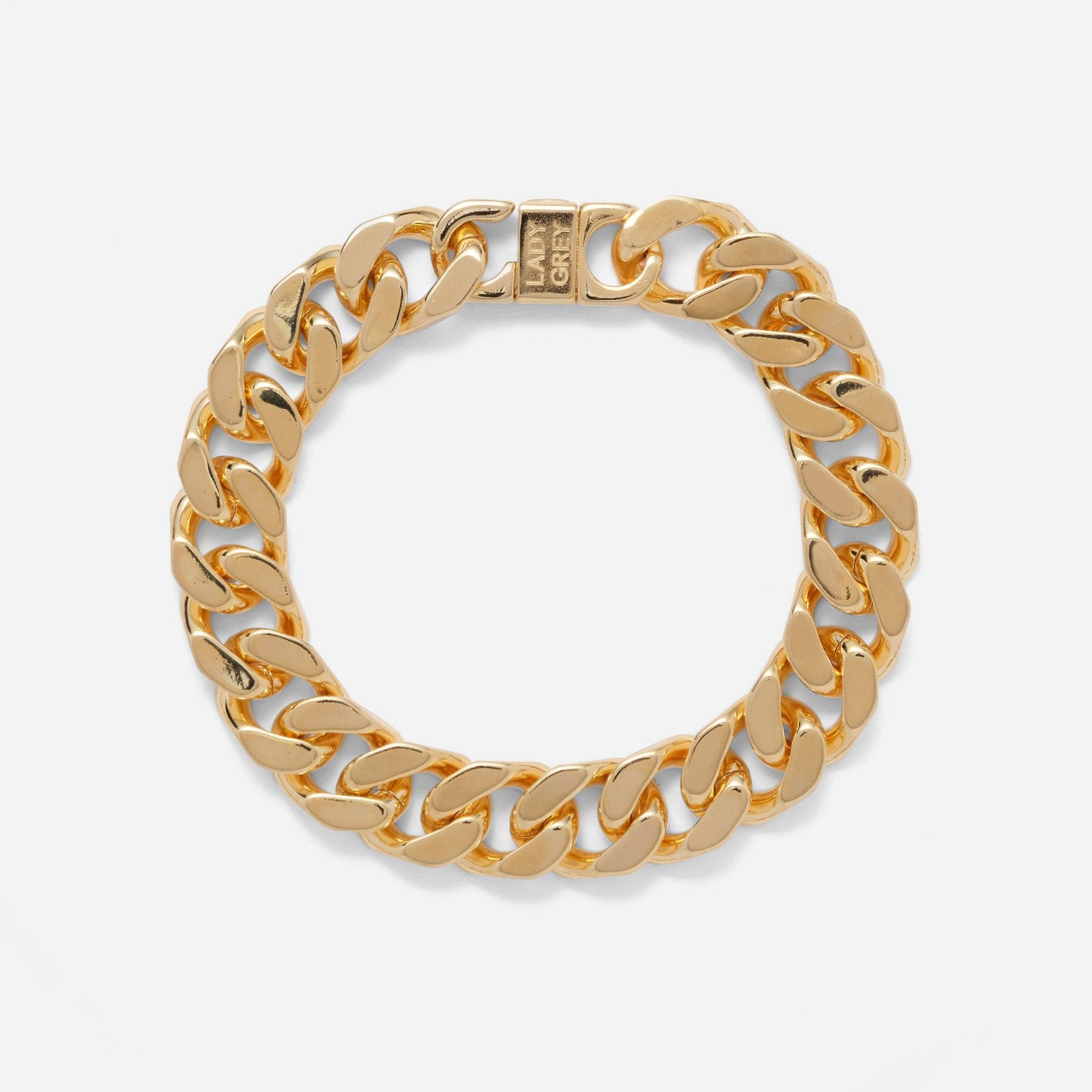 XXL Curb Chain Bracelet in Gold