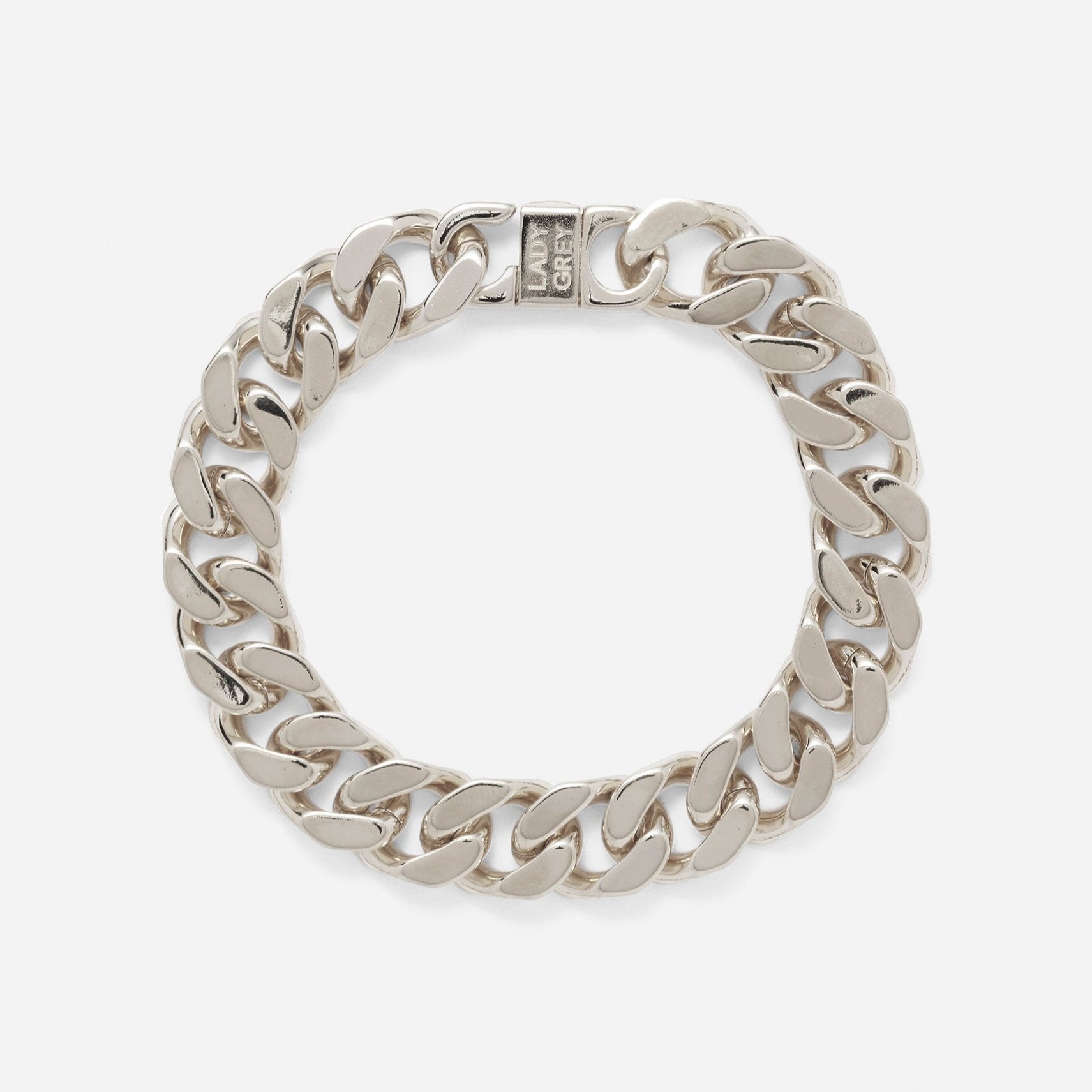 XXL Curb Chain Bracelet in Silver