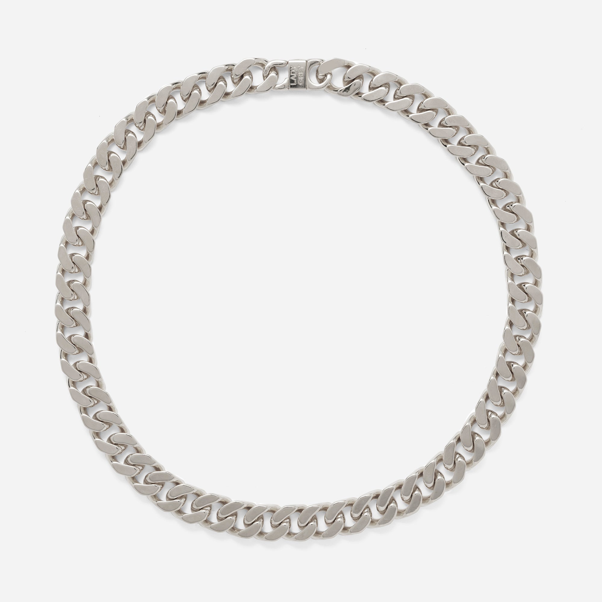 XXL Curb Chain Necklace in Silver