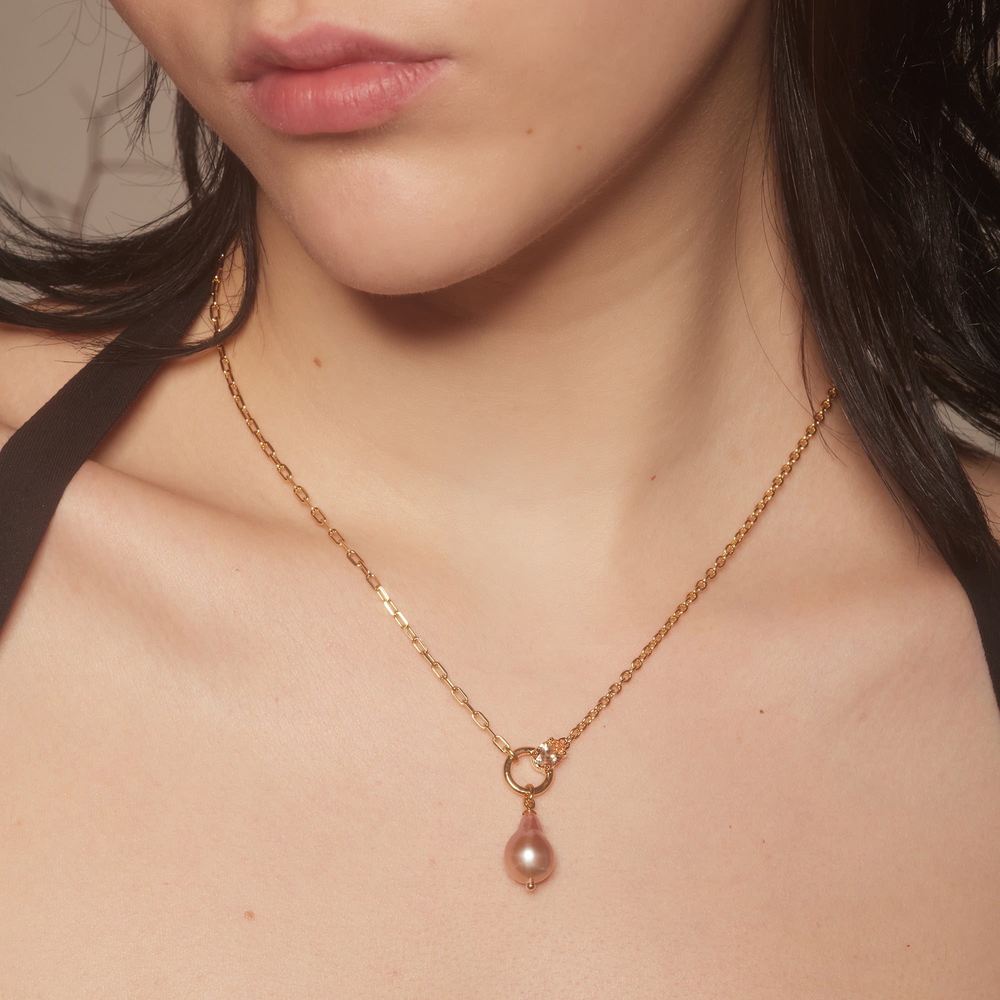 Luella Pearl Necklace in Gold