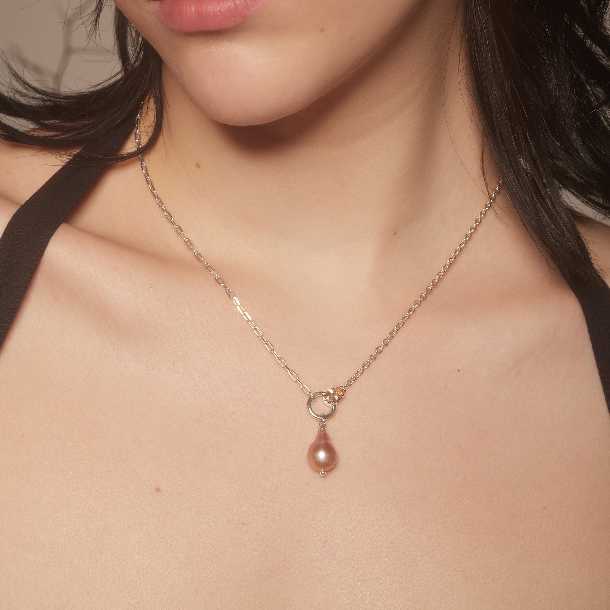 Luella Pearl Necklace in Silver