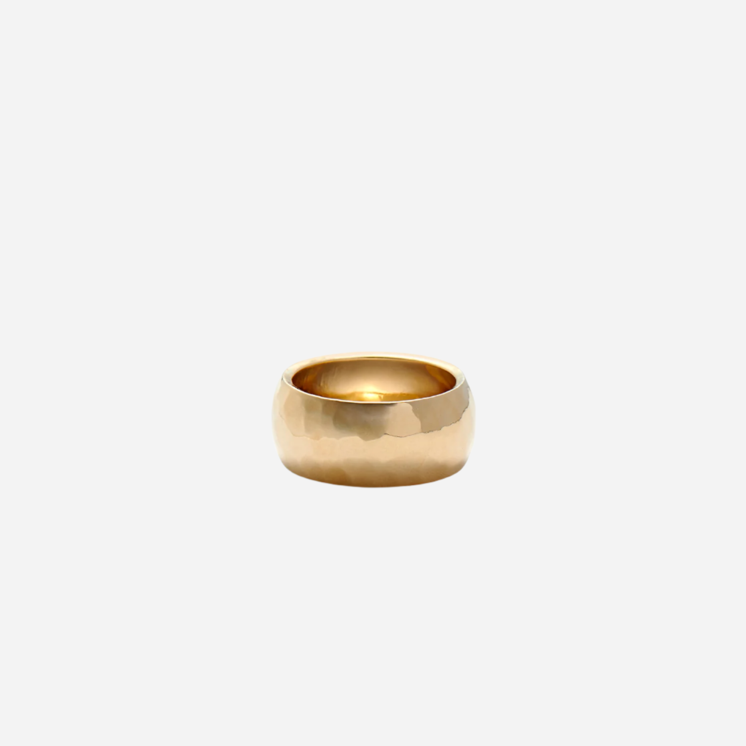 Dome Hammered Ring in Gold