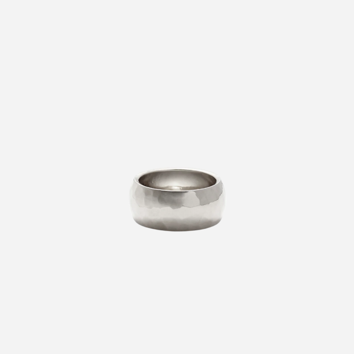 Dome Hammered Ring in Silver