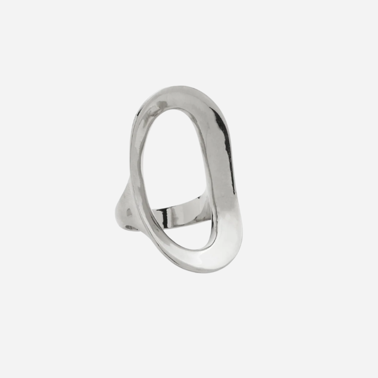 Rink Ring in Rhodium