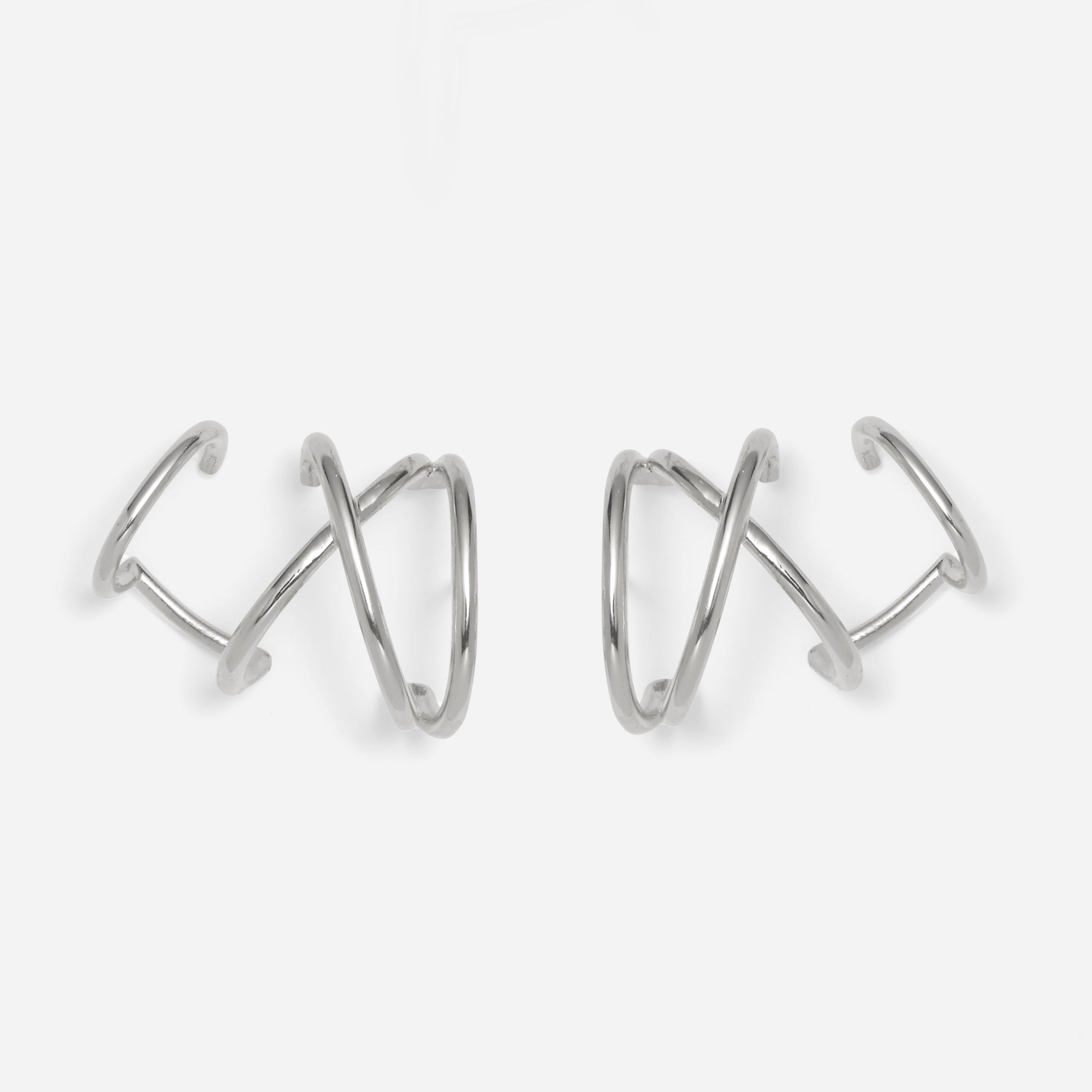 X Ear Cuff in Silver