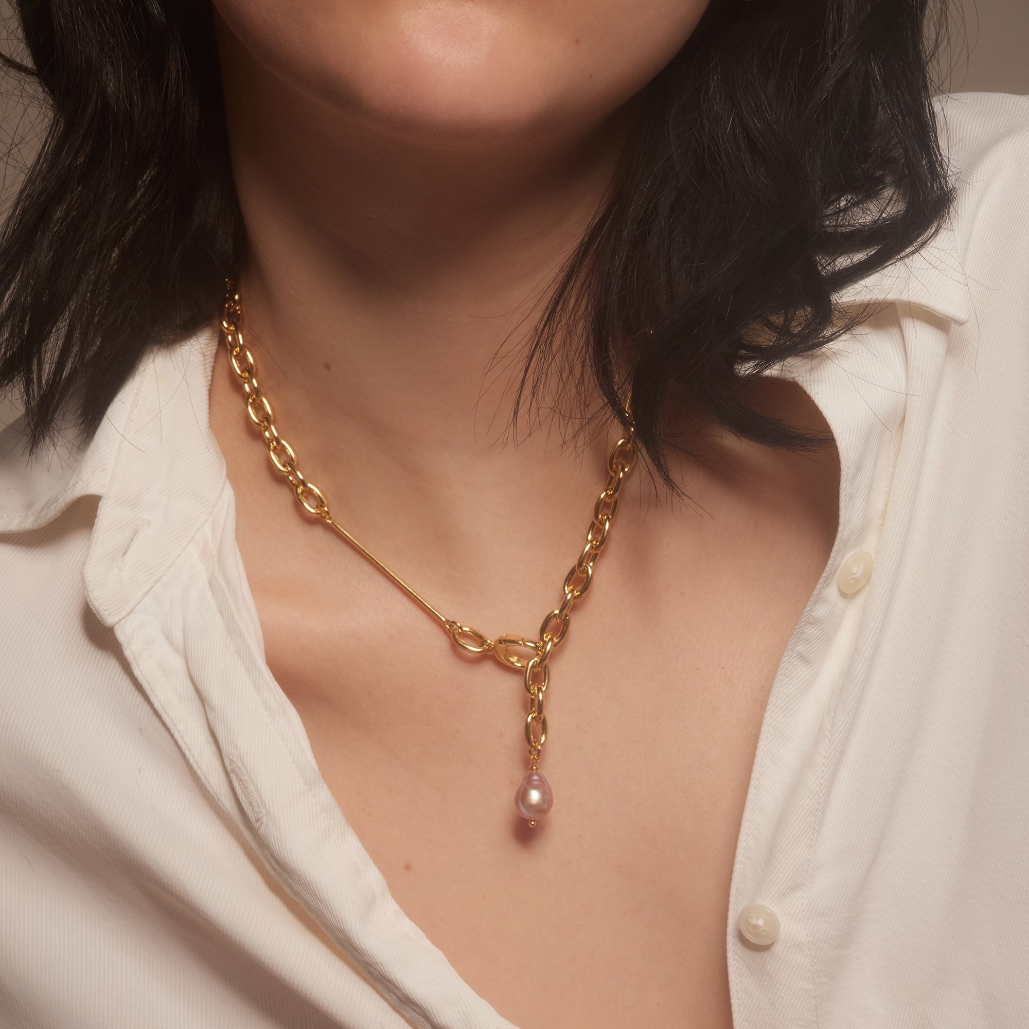 Margot Necklace in Gold