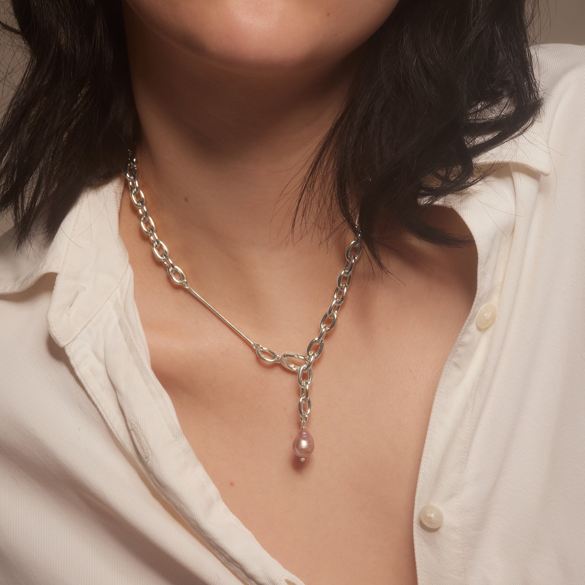 Margot Necklace in Silver