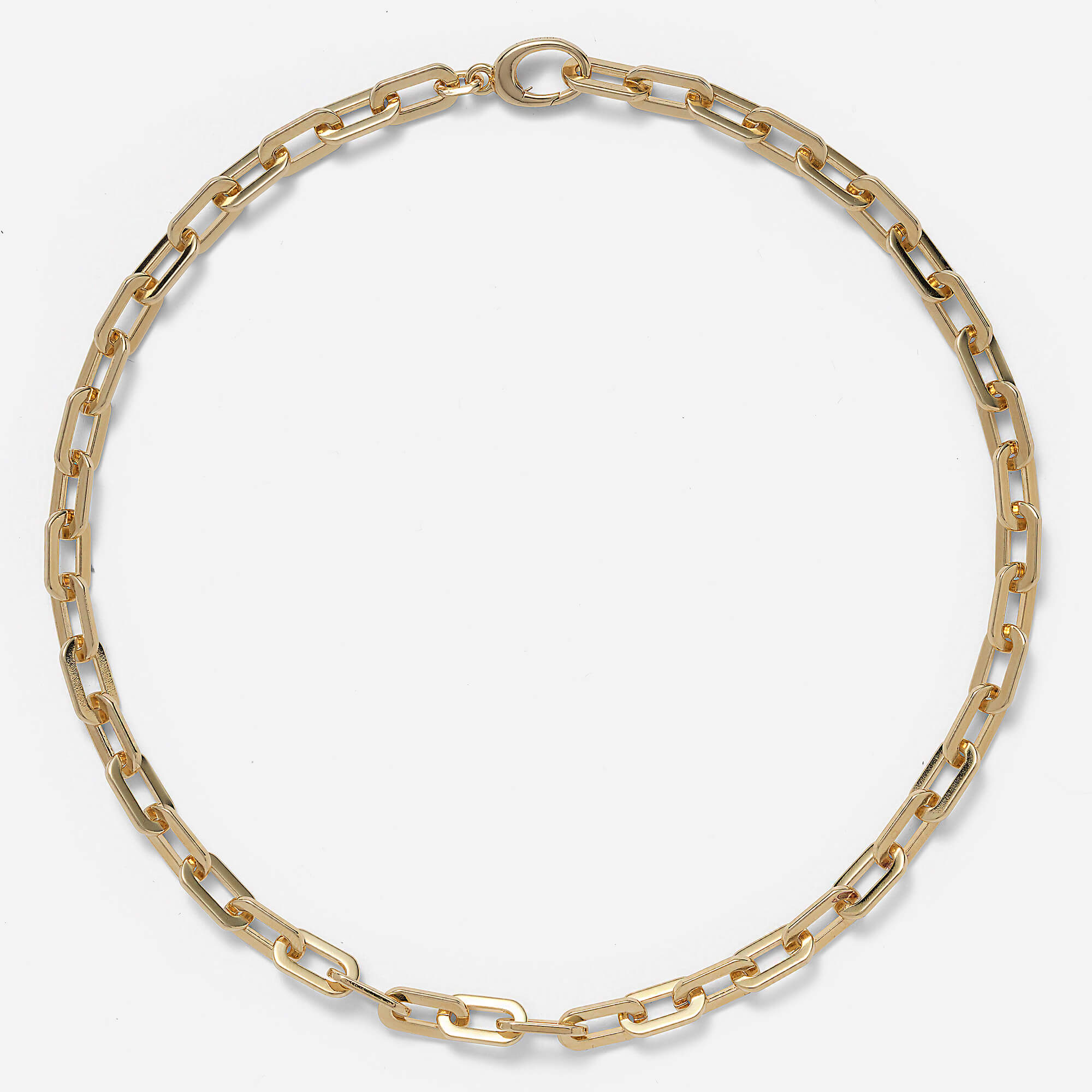 Octagon Chain Necklace in Gold