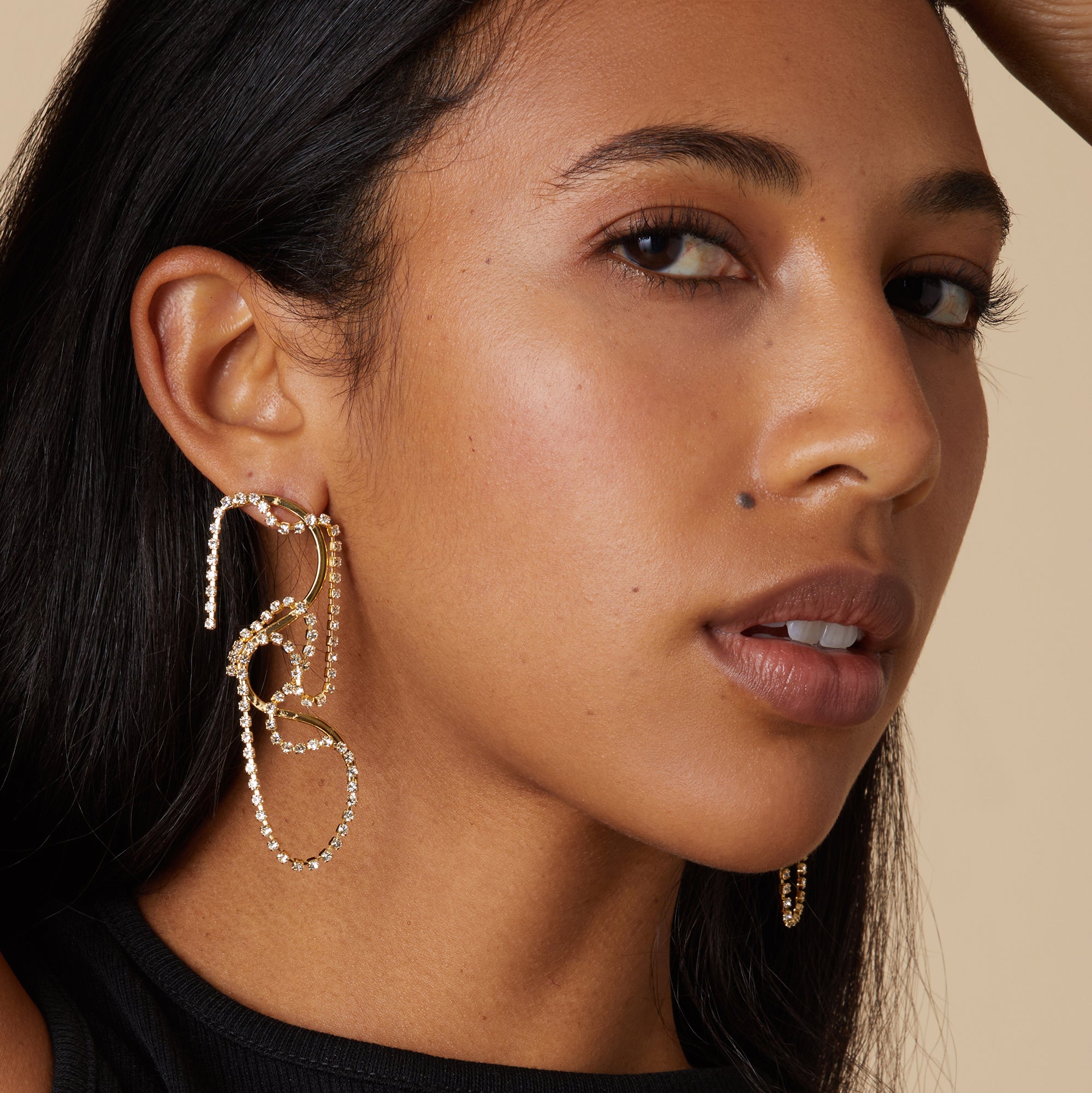 Scribble Earrings in Gold