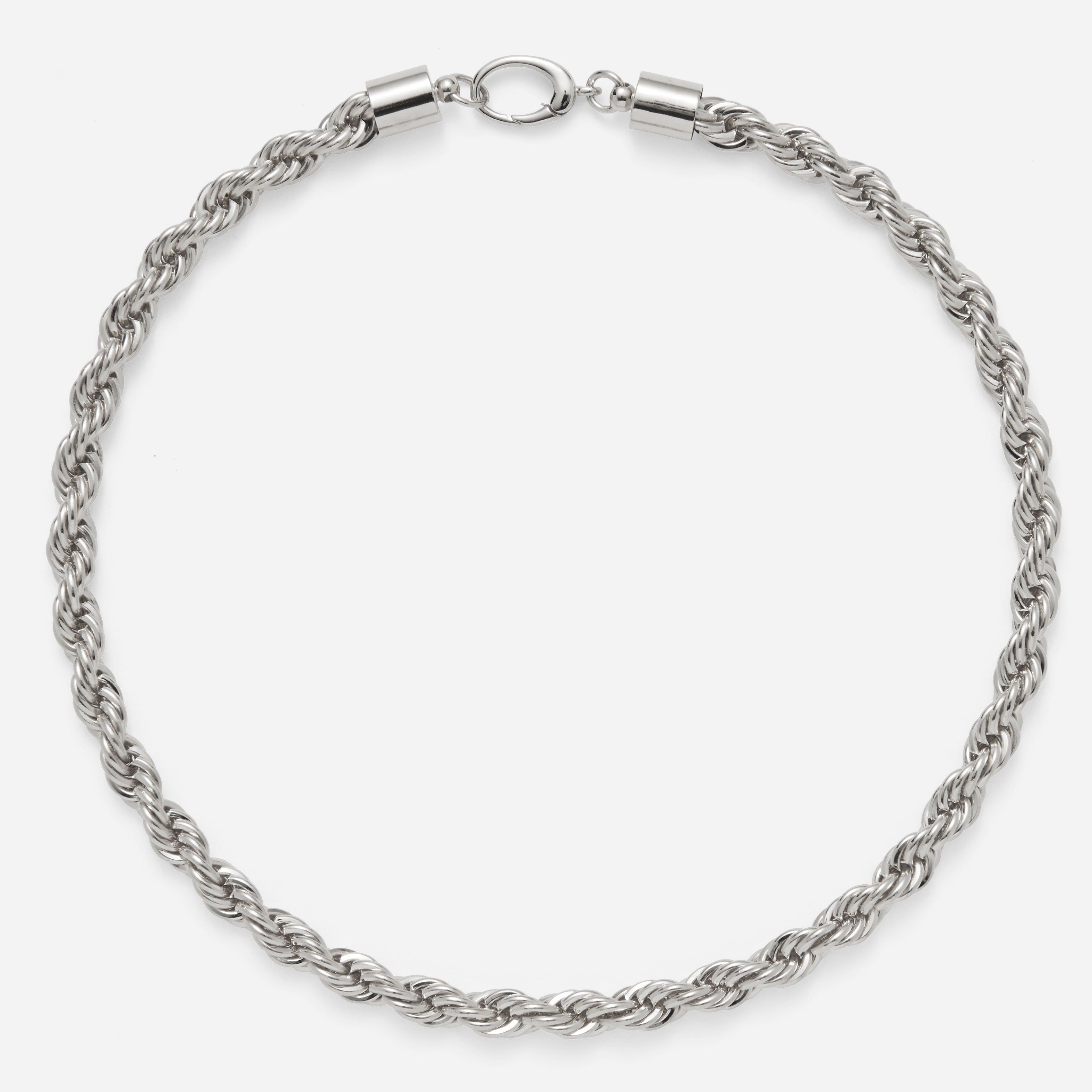 XL Rope Chain Necklace in Silver