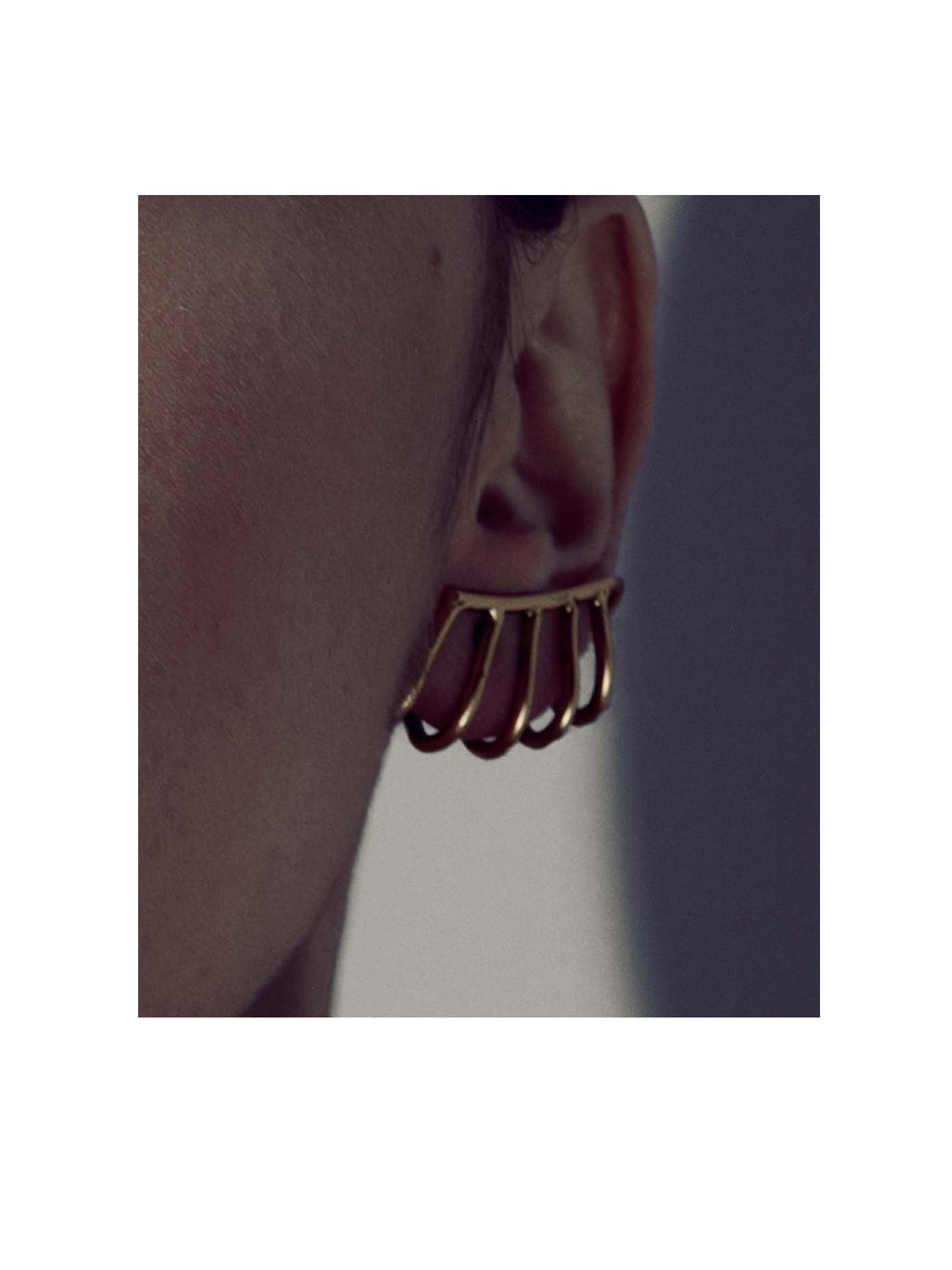 Cage Earrings in Gold