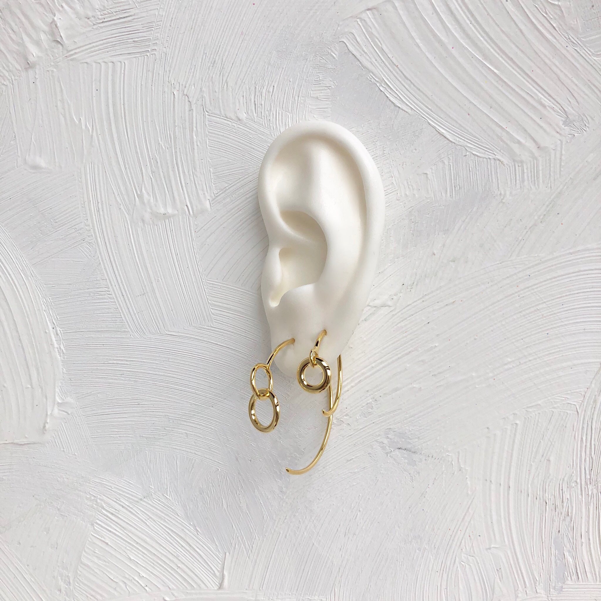 Eyelet Hoops in Gold