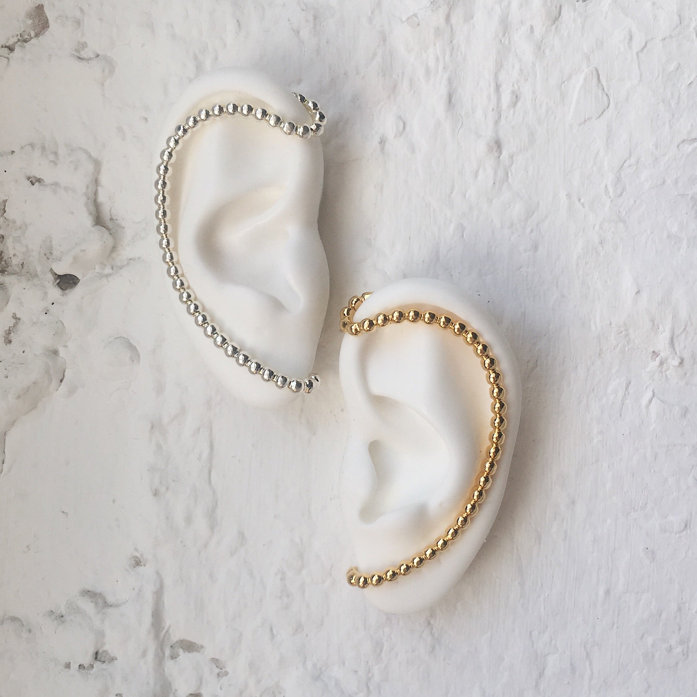 Lady Grey Jewelry Pearled Trace Ear Cuff in Gold