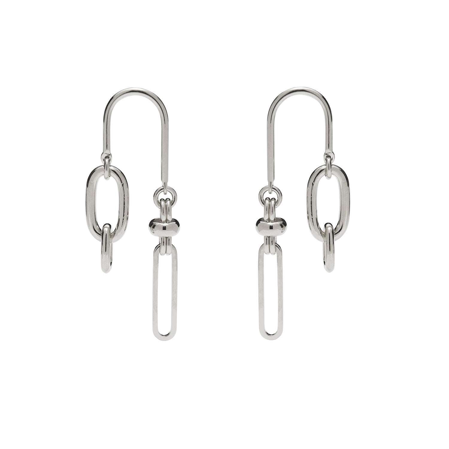 Lady Grey Arc Earring in Silver