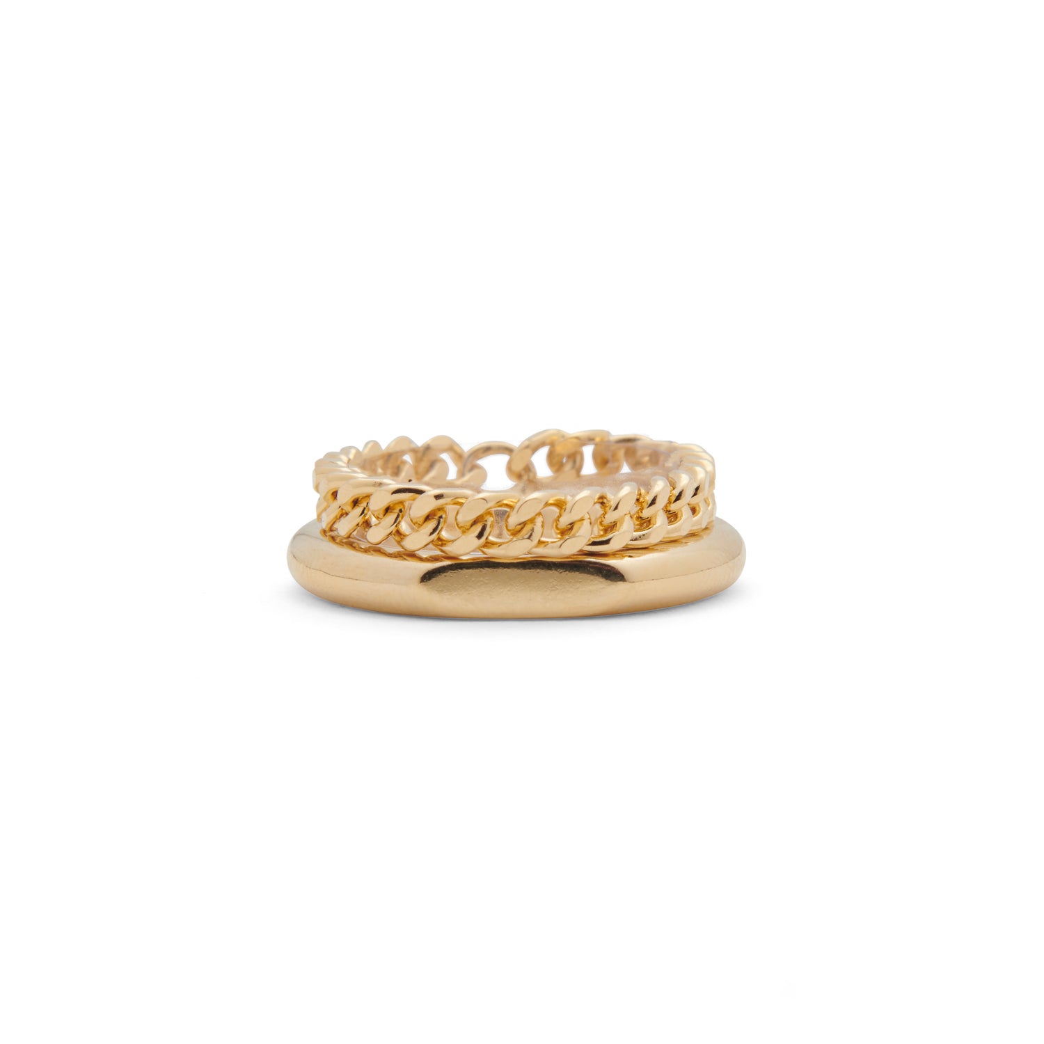 Chain Signet Ring in Gold