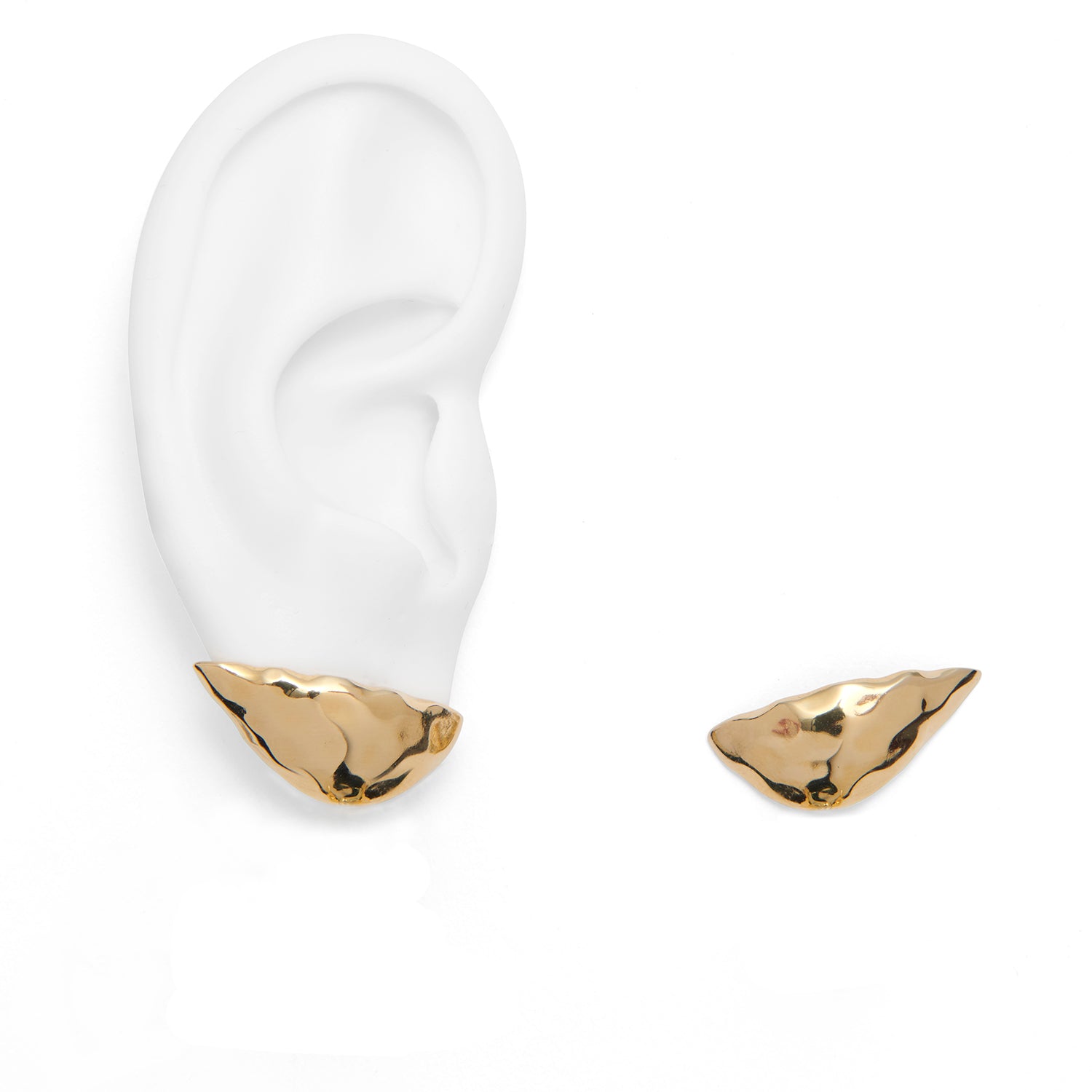 Ripple Lobe Earring in Gold