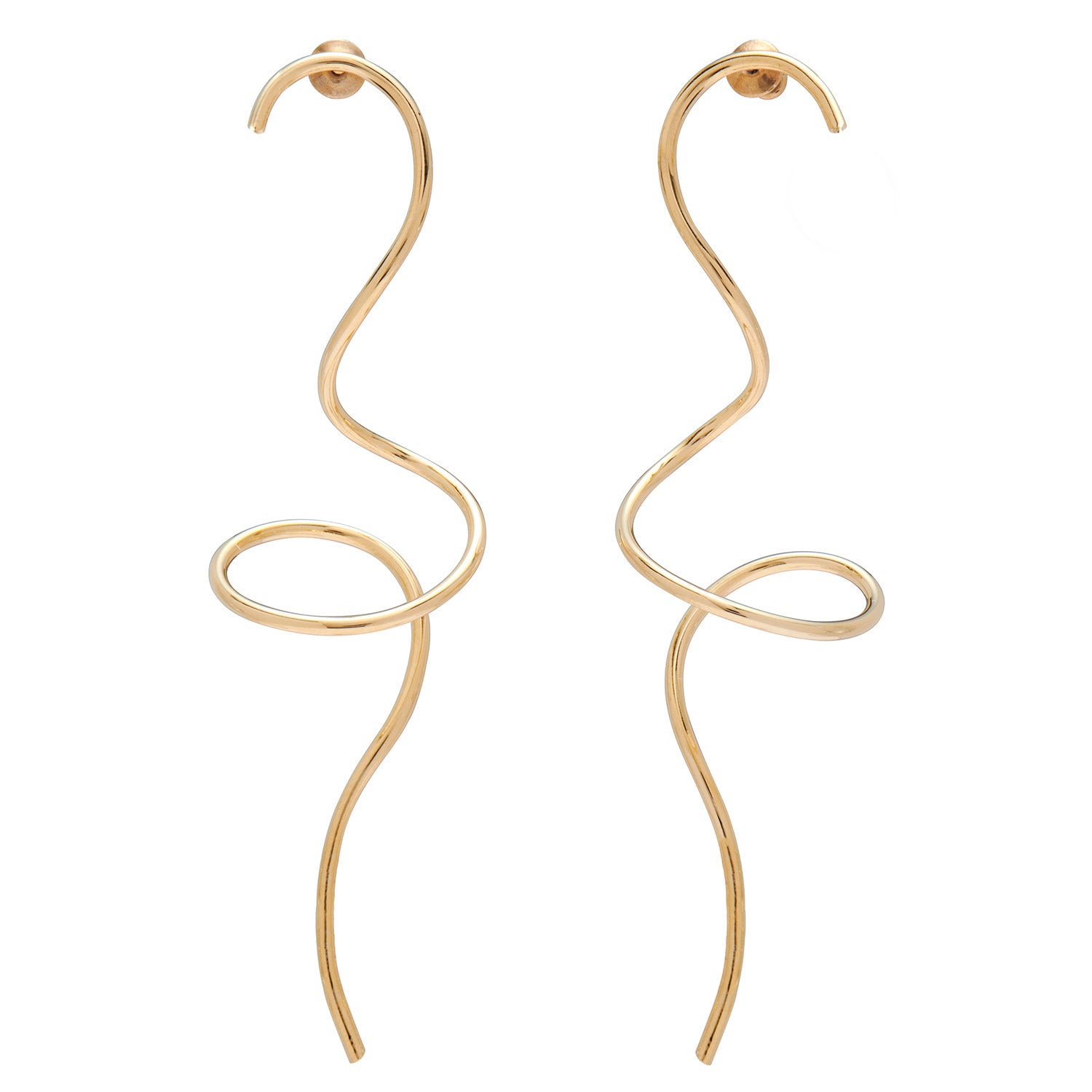 Script Earring in Gold