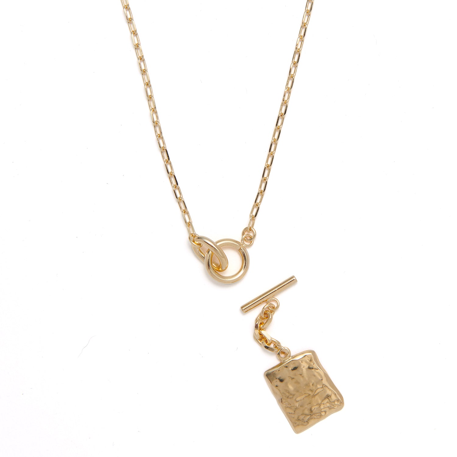 Signet Toggle Necklace in Gold