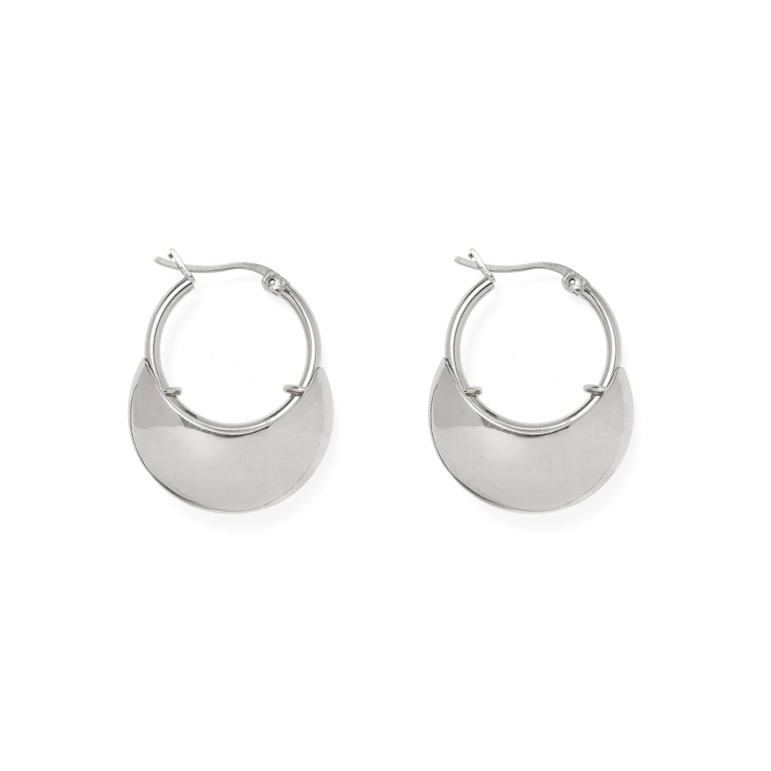 Saucer Earring in Silver