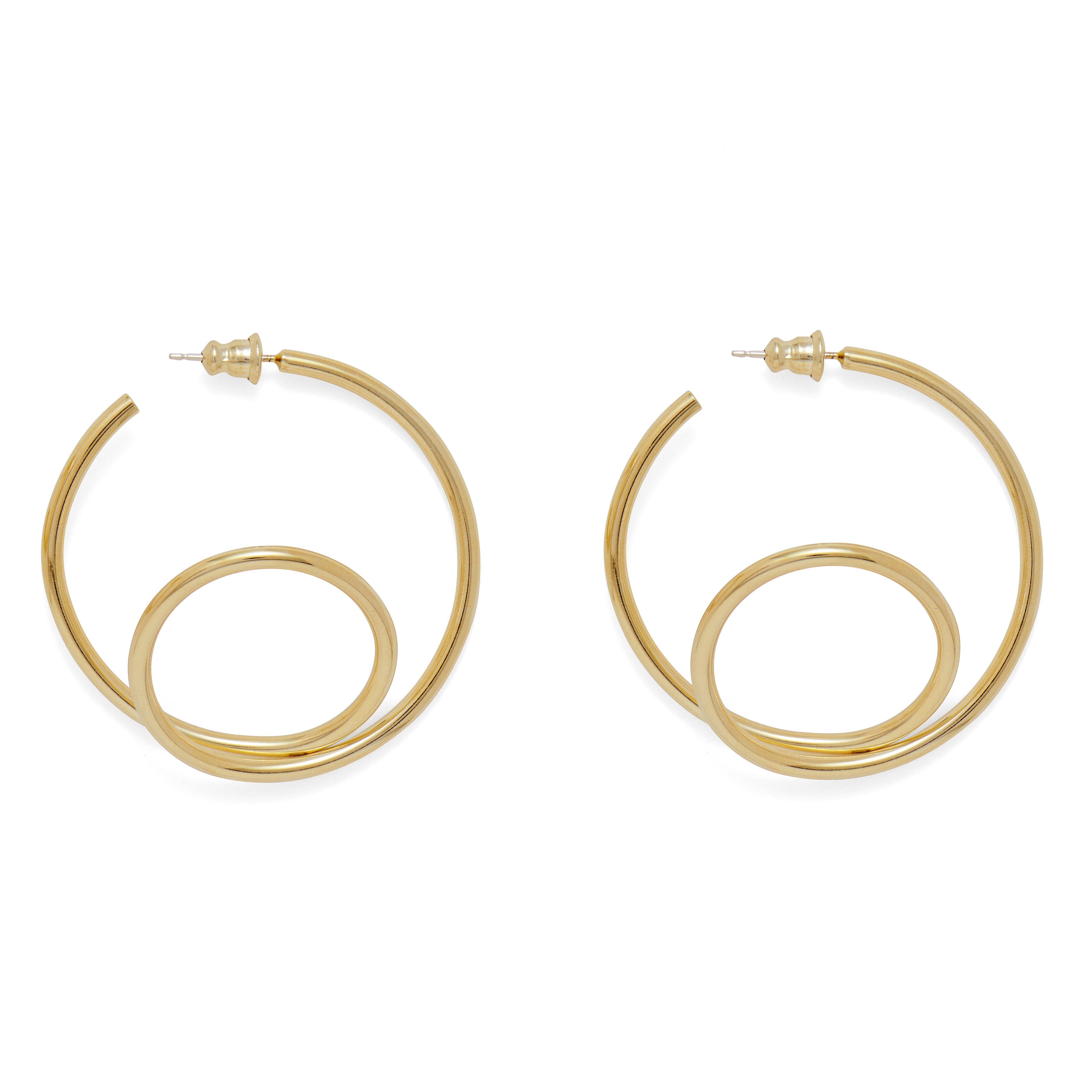 Lady Grey Jewelry Swerve Hoop in Gold