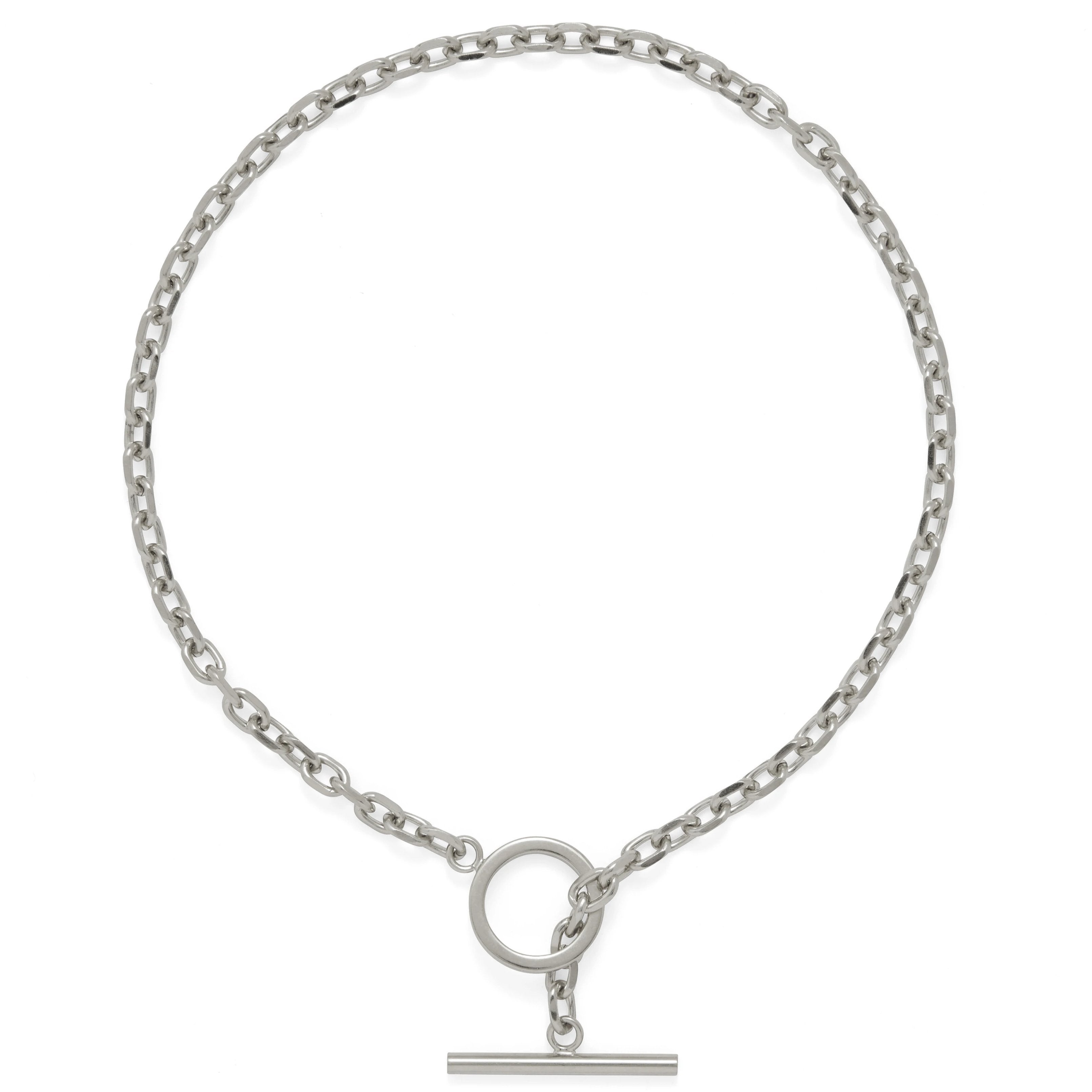 Lady Grey Jewelry Toggle Necklace in Silver