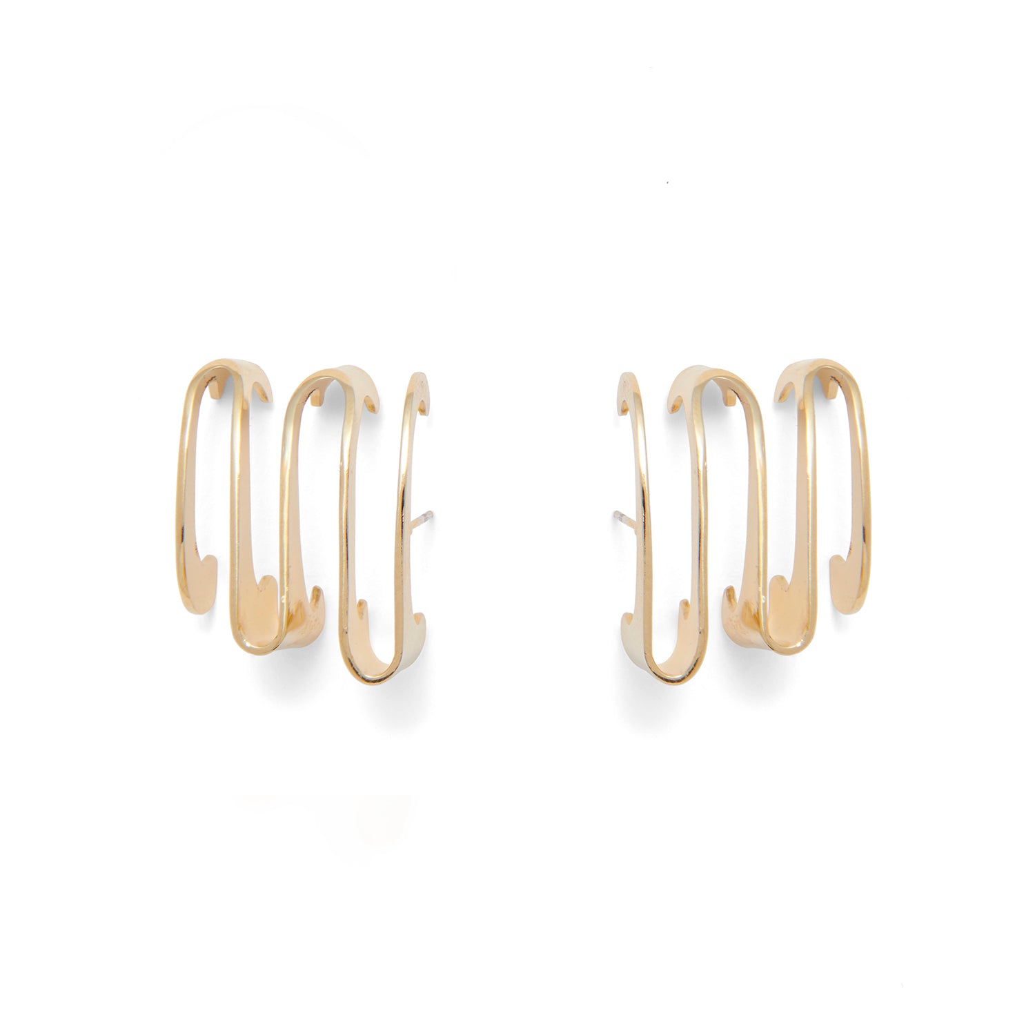 Lady Grey Wave Earring in Gold