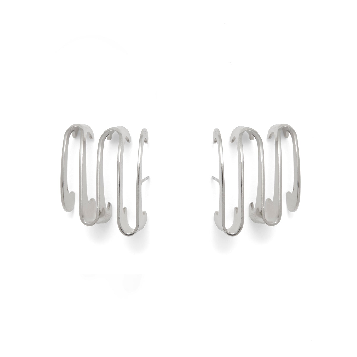 Wave Earrings in Silver