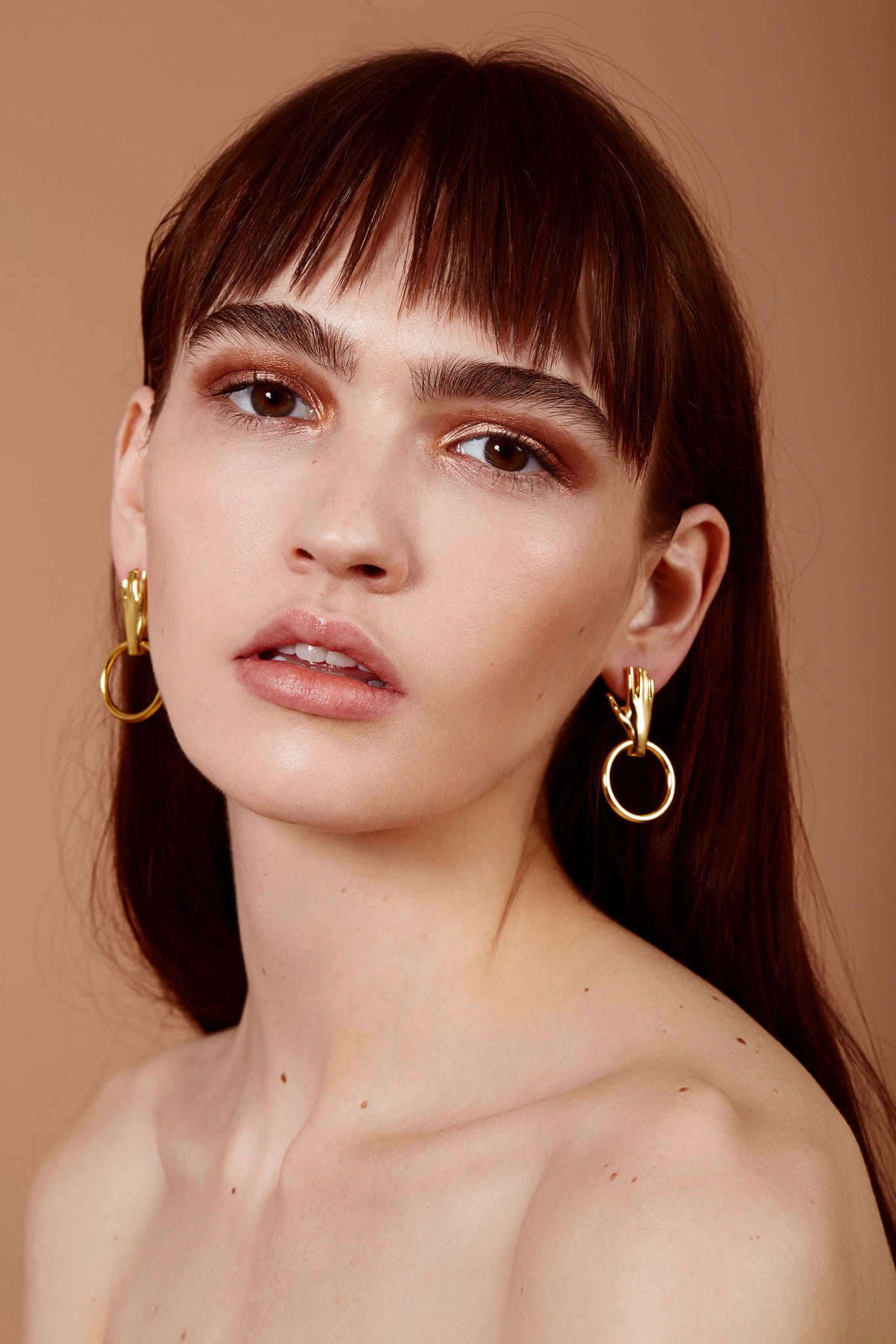 Lady Grey Jewelry Hand Hoop Earring in Gold