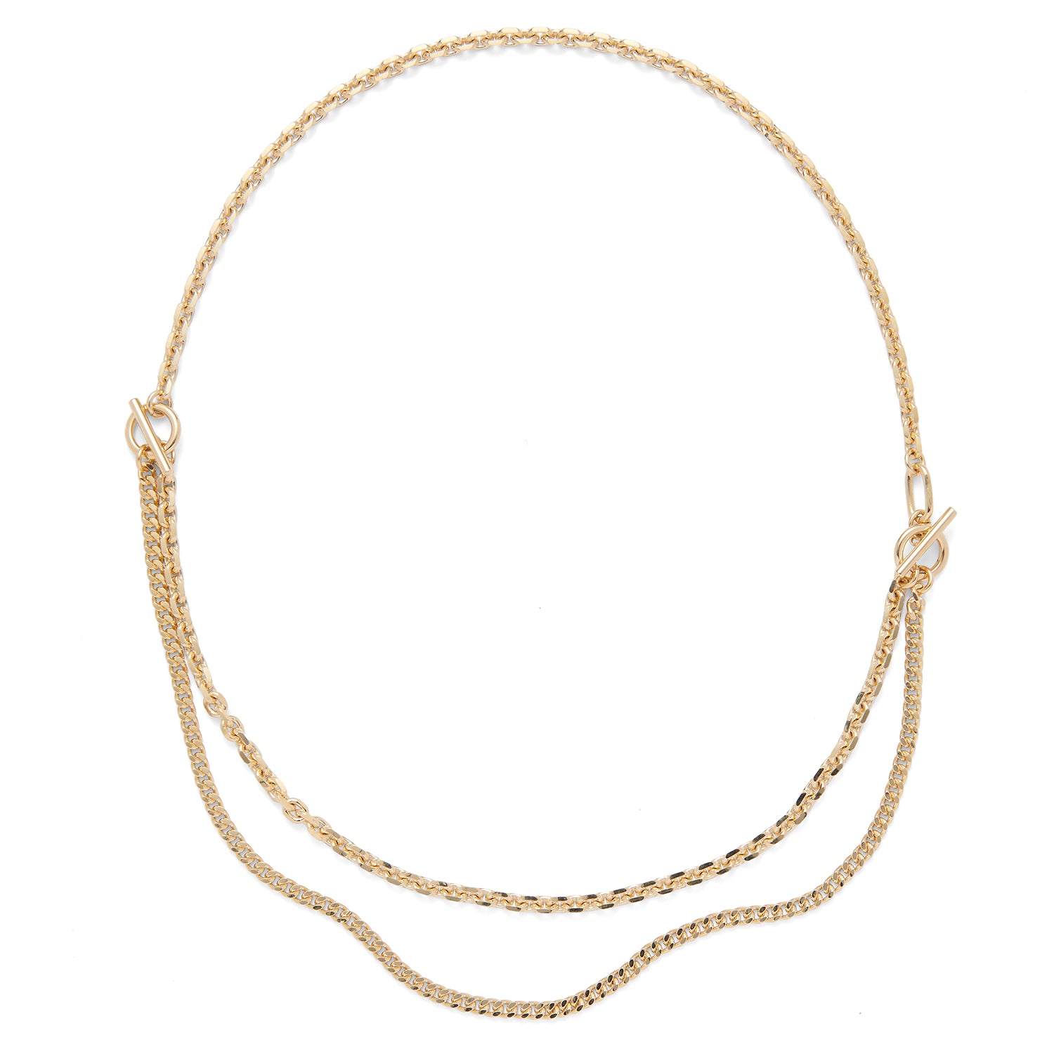 3 Way Necklace in Gold