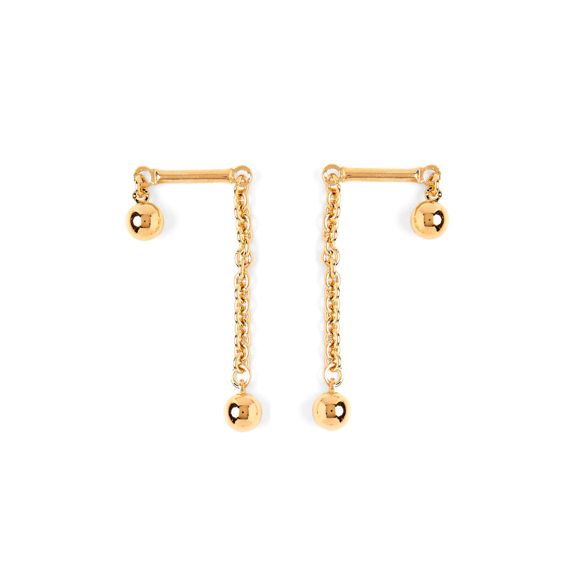 Lady Grey Jewelry Ball Bar Earring in Gold