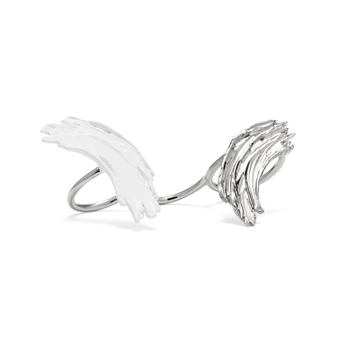 Eva Ring in Rhodium and White