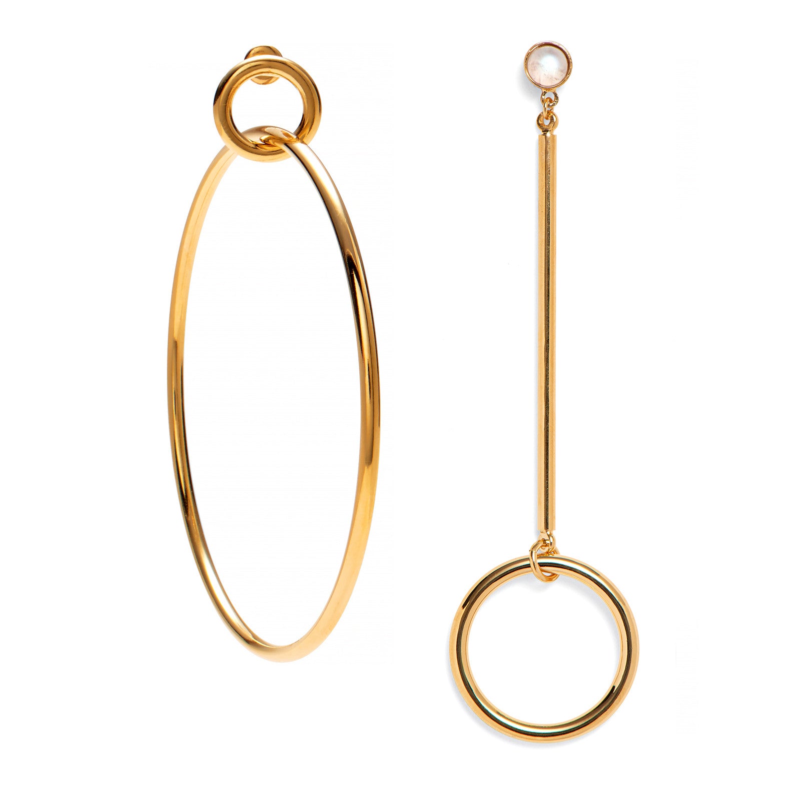 Lady Grey Jewelry Drop Link Earrings in gold