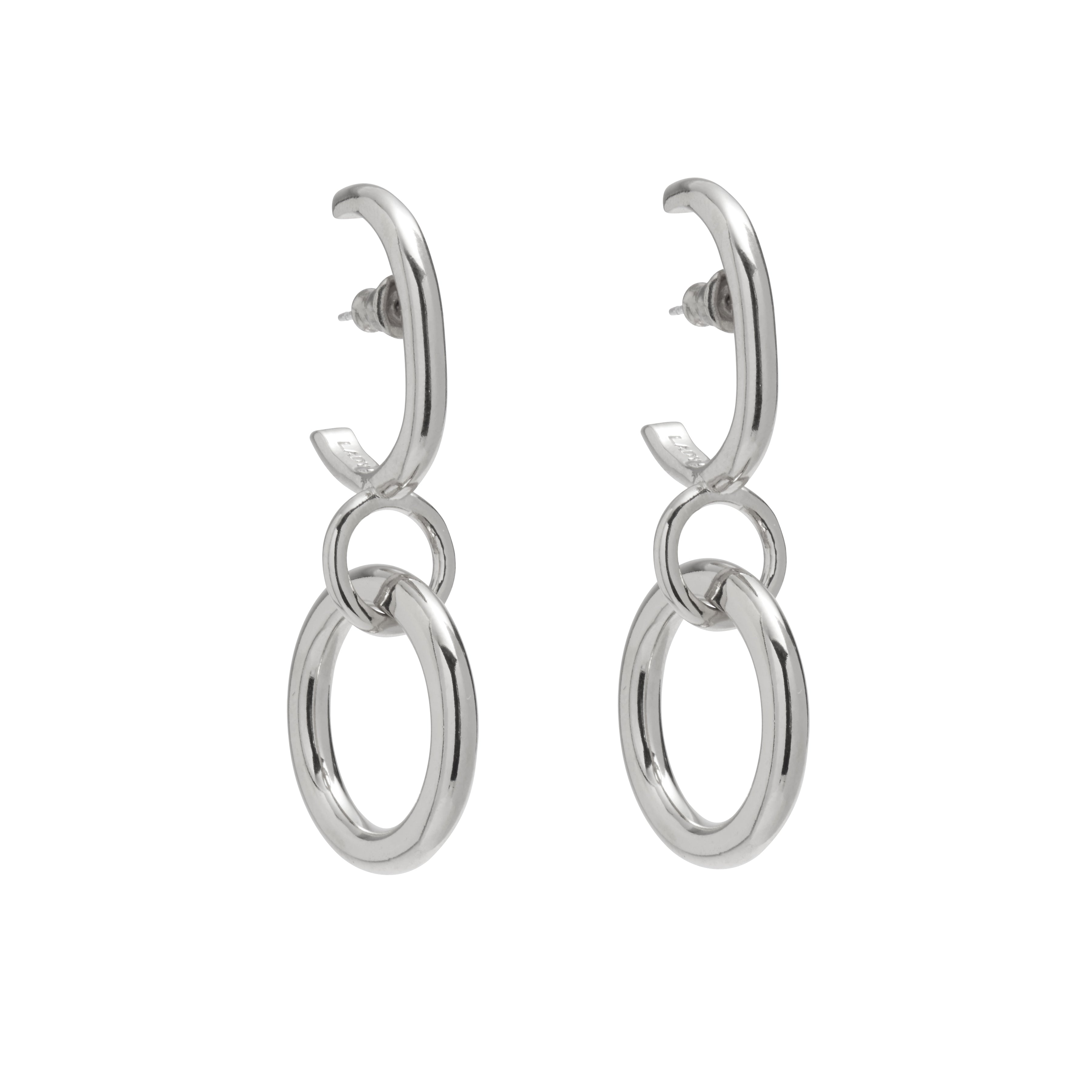 Lady Grey Jewelry Latch Earring in Rhodium