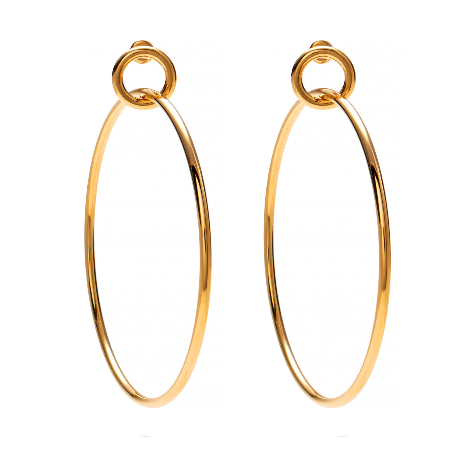 Lady Grey Jewelry Link Hoops in Gold