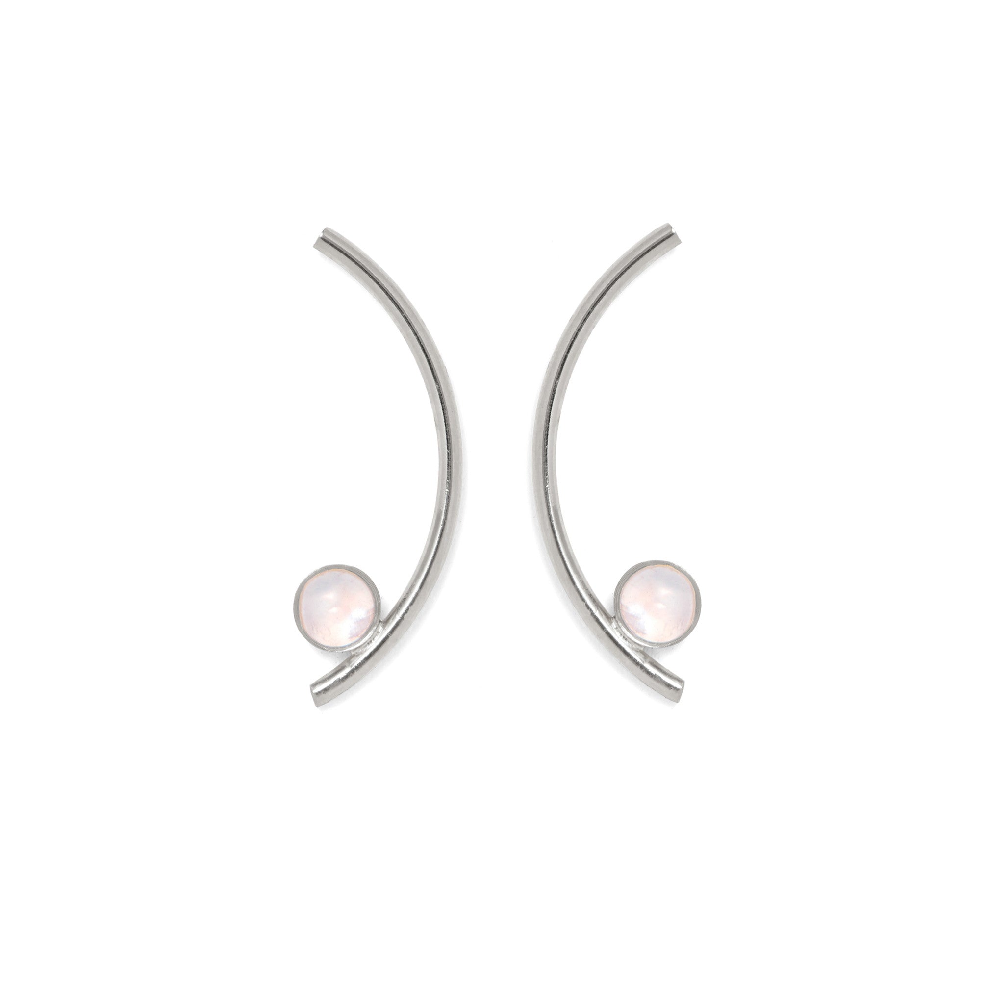 Lady Grey Jewelry Mini Arc Earring in Silver