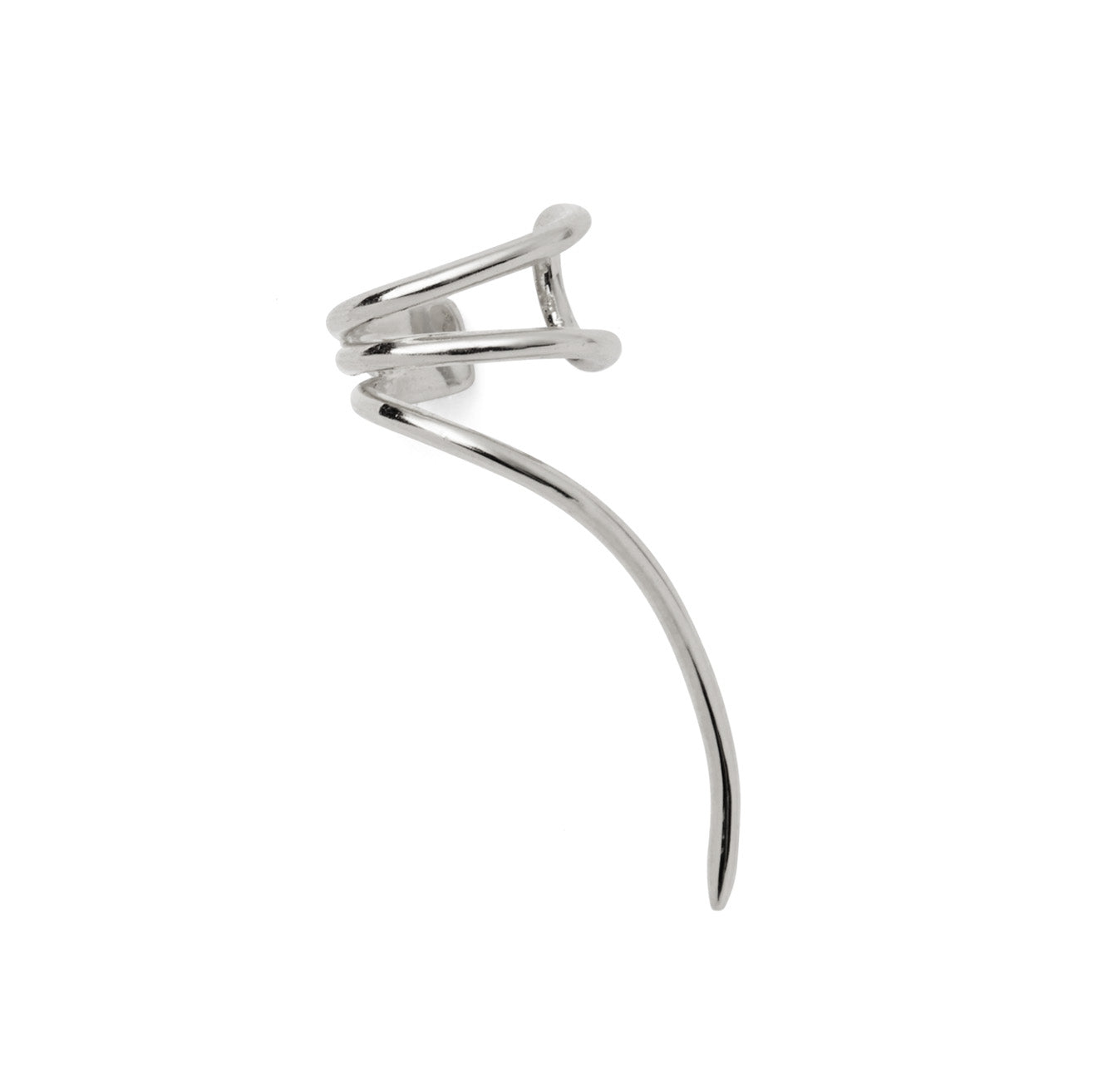 Lady Grey Jewelry Spiral Spike Ear Cuff in Silver