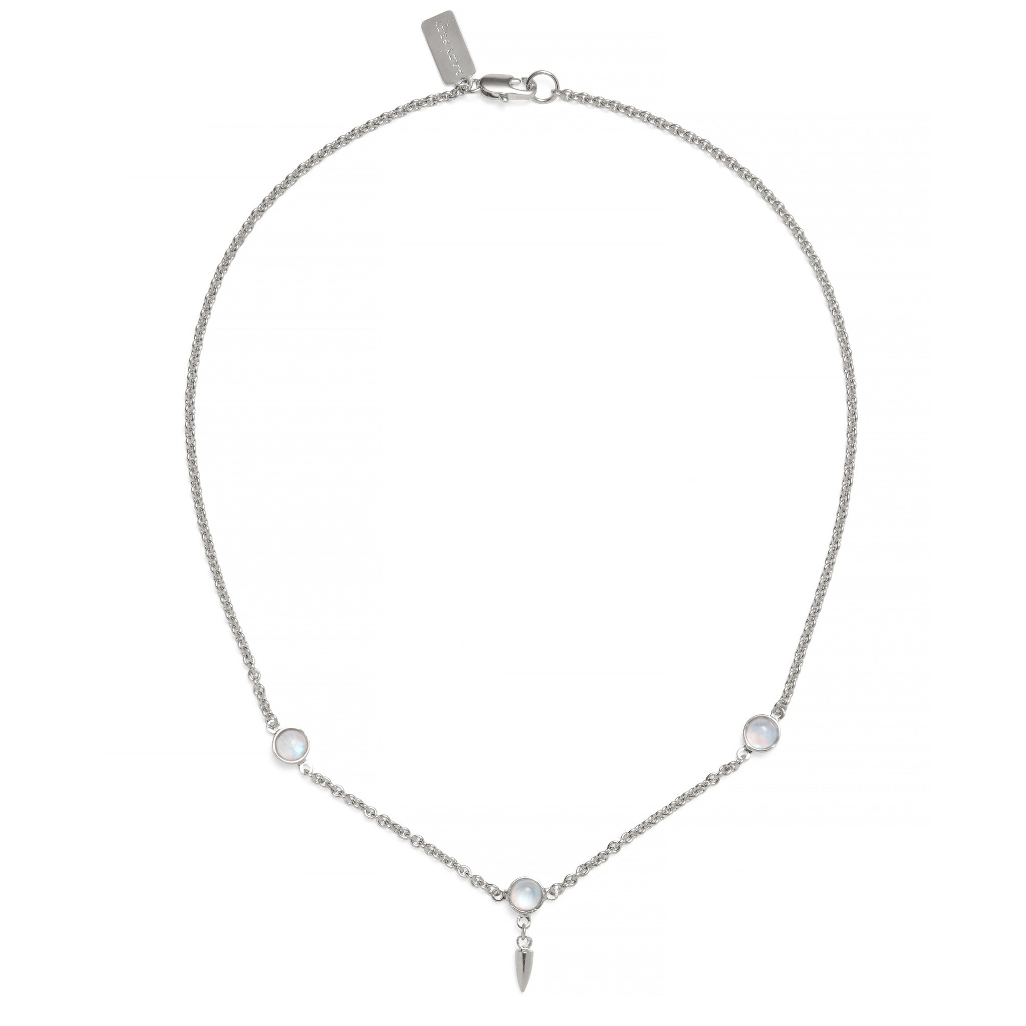 Lady Grey Jewelry Triple Moon Necklace in Silver